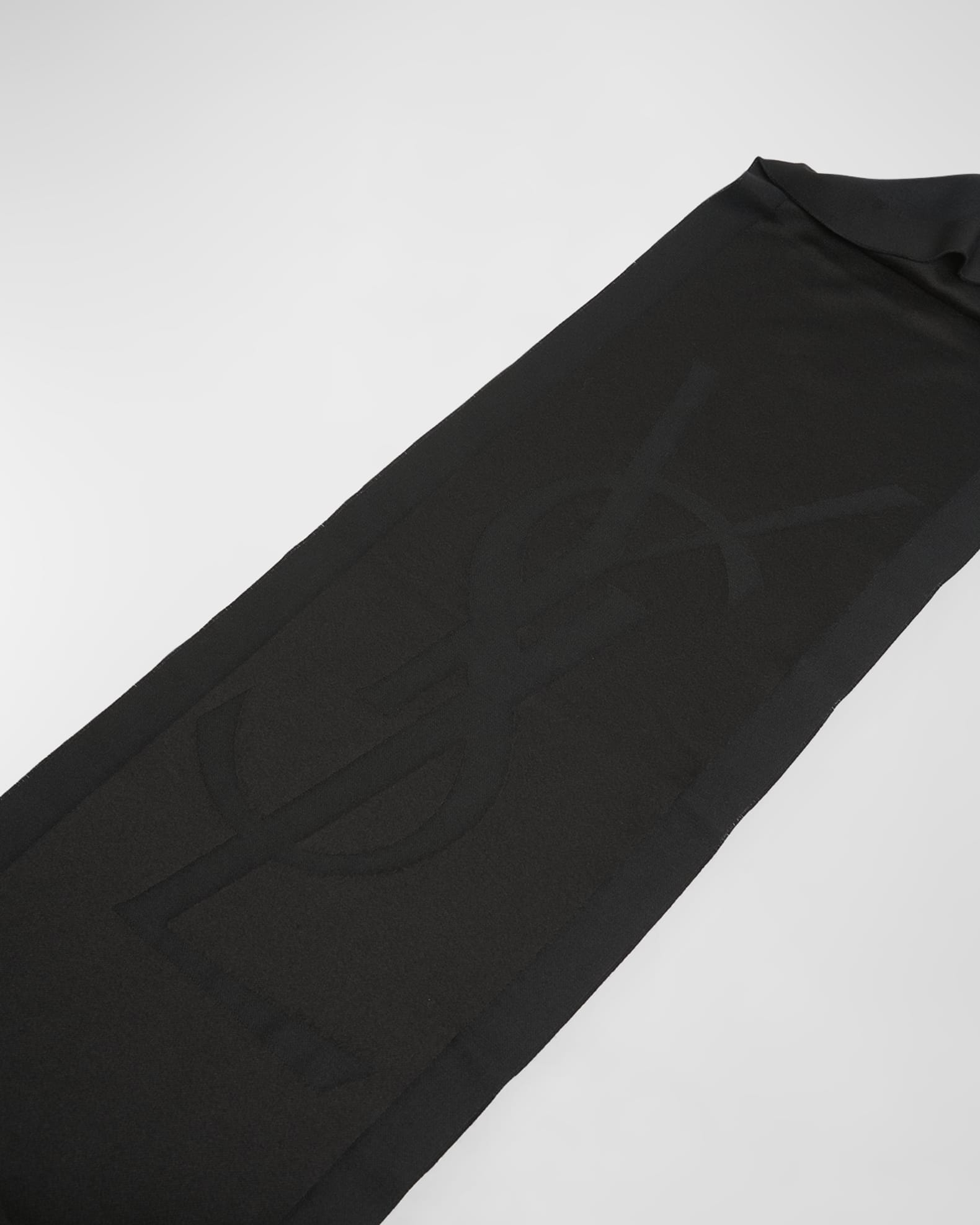 マフラー・ストール SAINT LAURENT BLACK WOOL SCARF Saint Laurent YSL Scarf in Black | FWRD