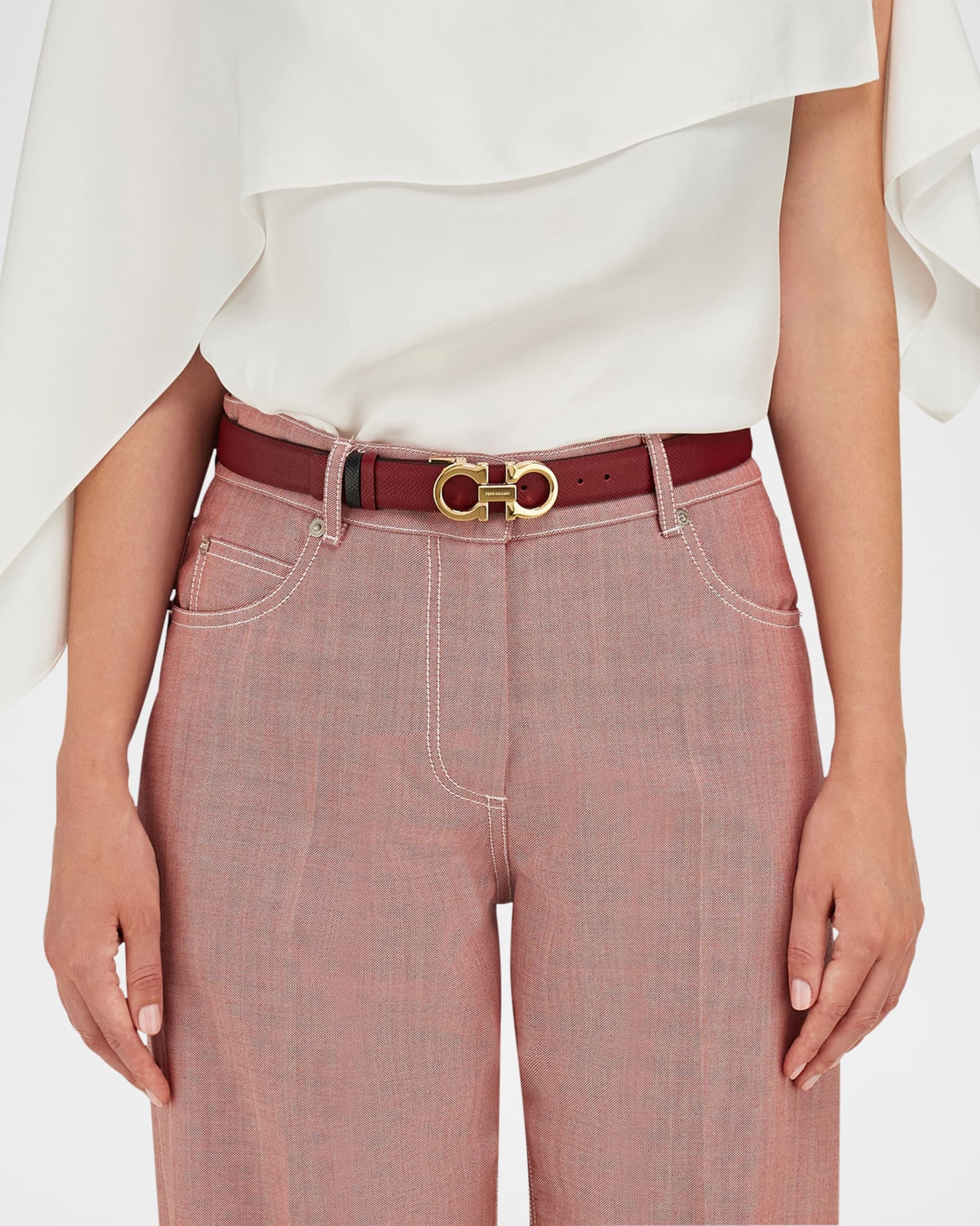  Reversible Gancini Leather Belt 1
