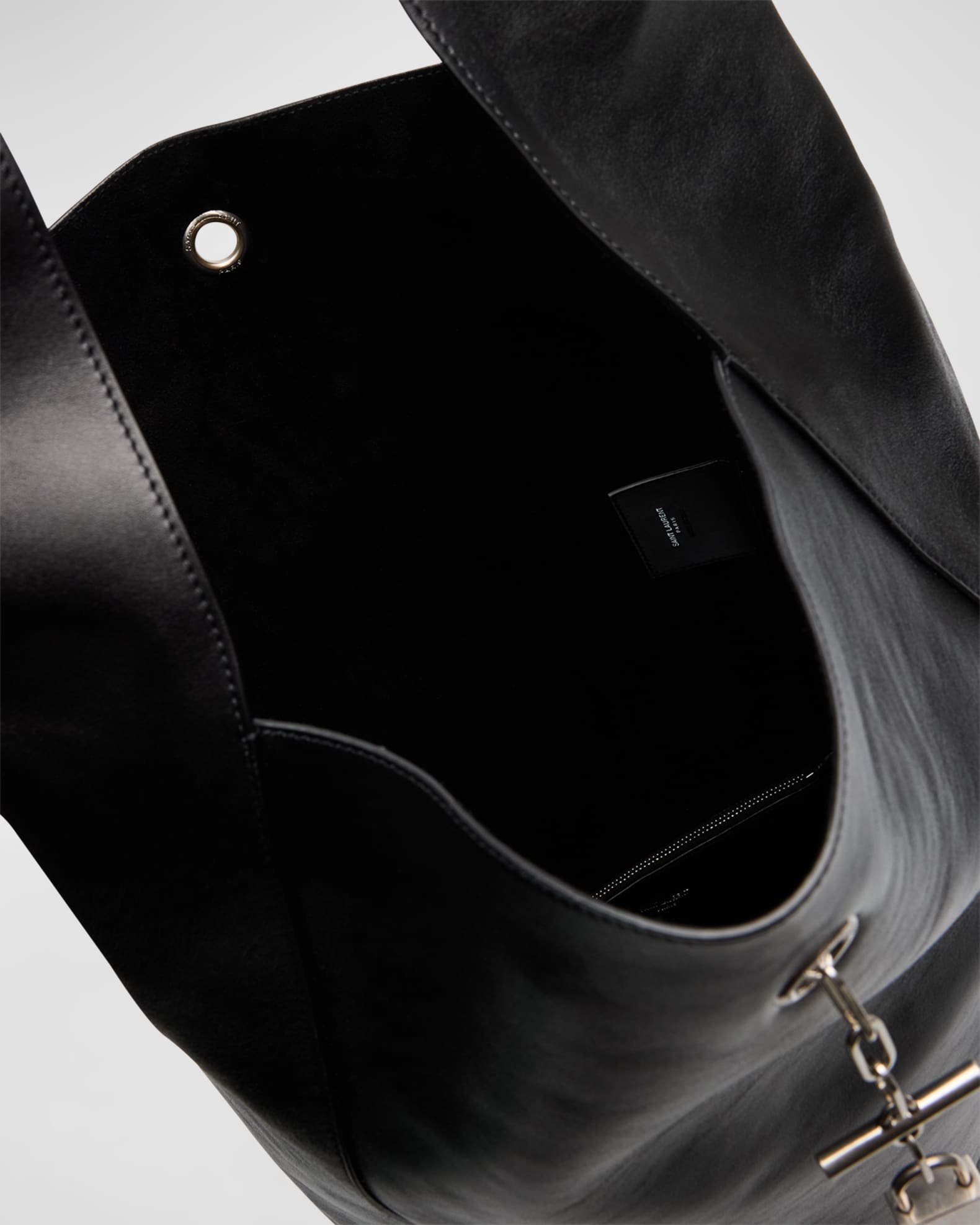 トートバッグ SAINT LAURENT Black Leather Tanger Shopping Bag saint-laurent-women-black-