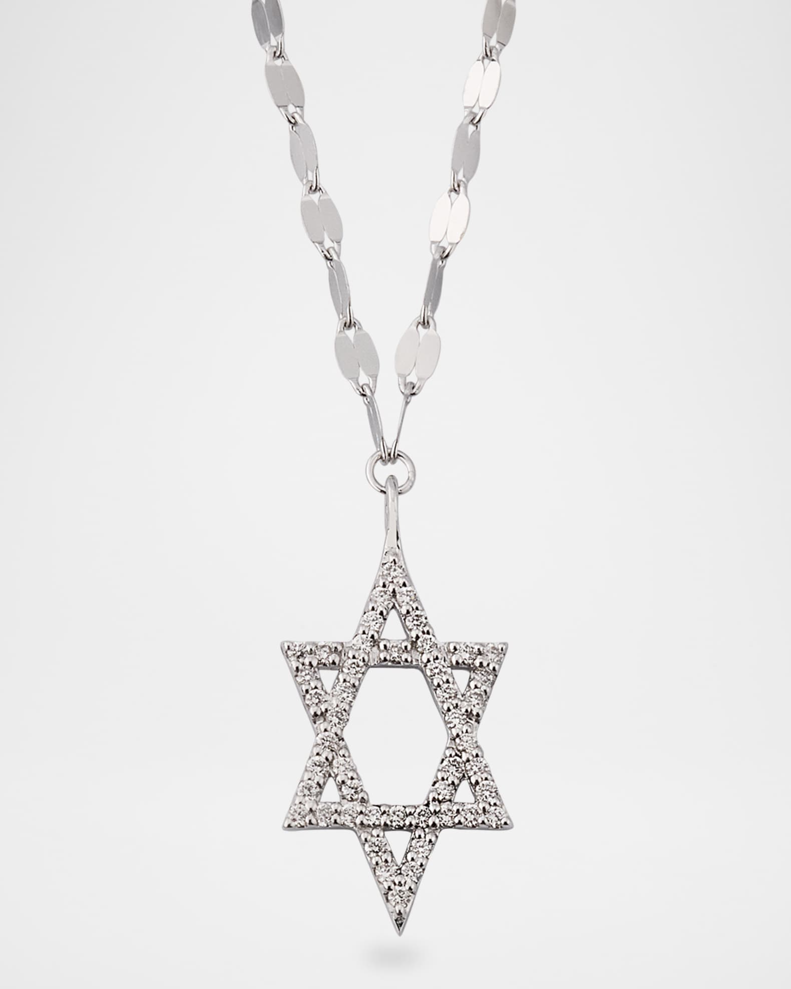 Flawless Star of David Pendant Necklace with Jump Ring, 16-18"L 0