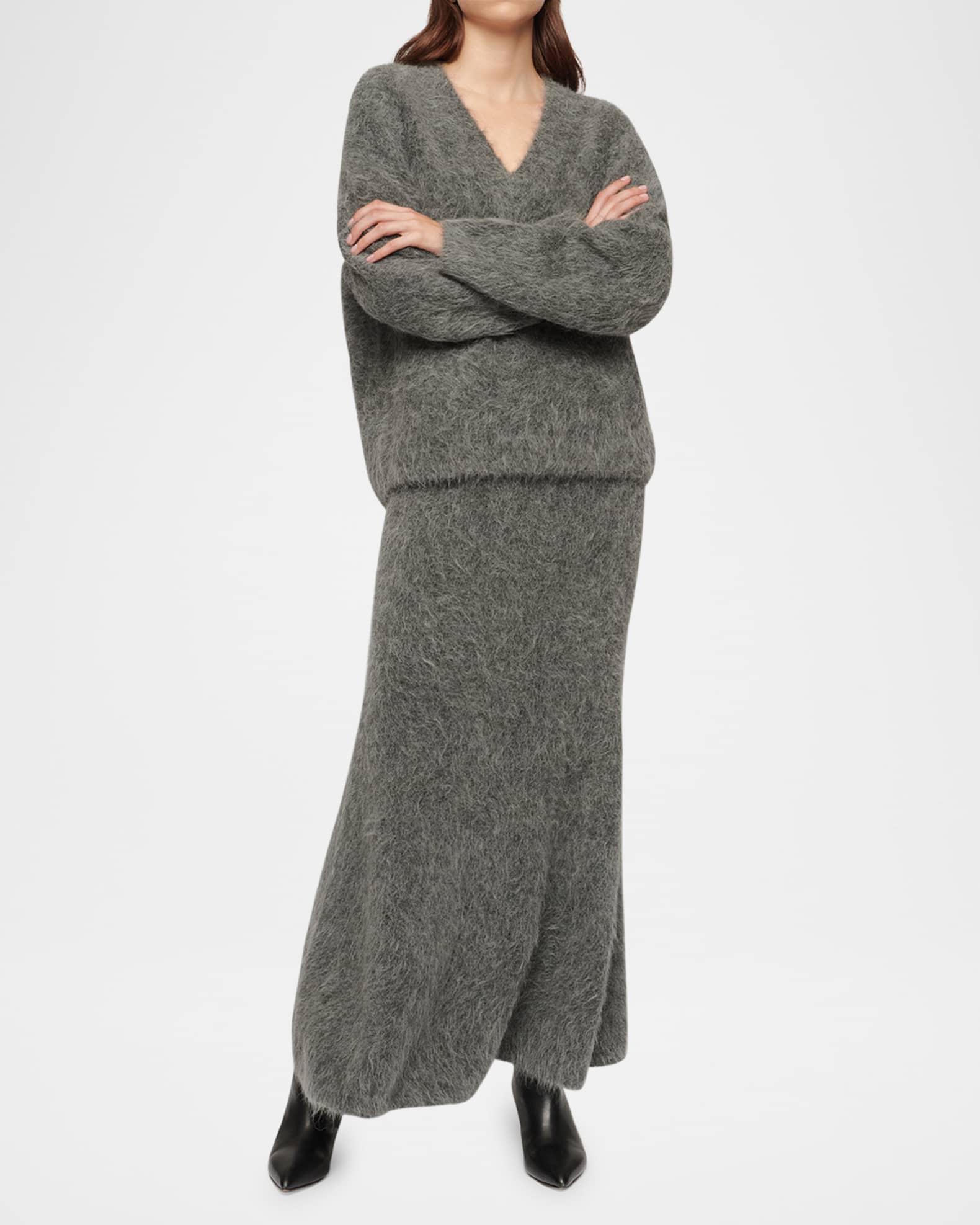 Davis Fluffy Midi Skirt  1