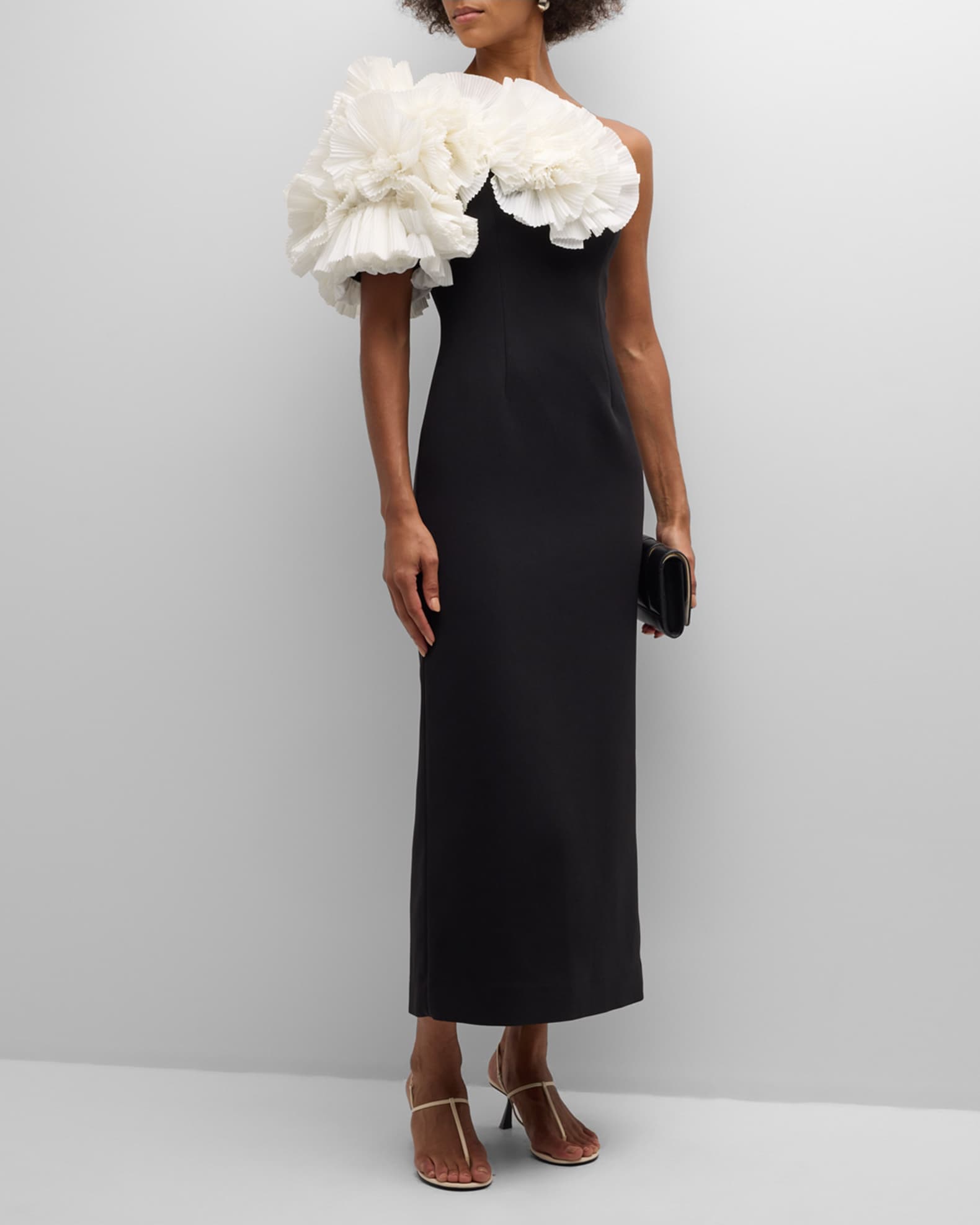 Hampstead Frilled One Shoulder Midi Dress