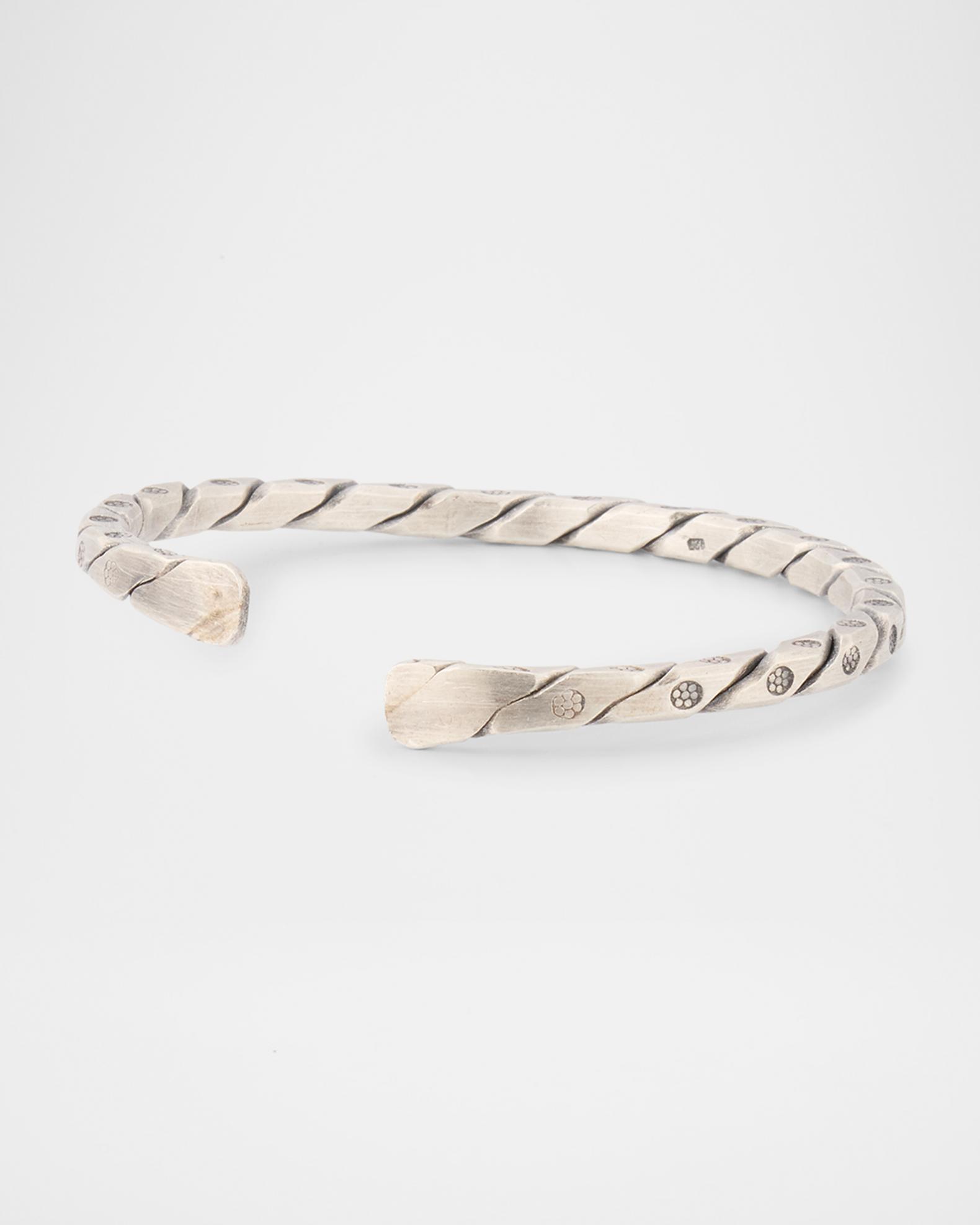 Jan Leslie Men's Sterling Silver Twist and Screw Cuff Bracelet | Neiman ...