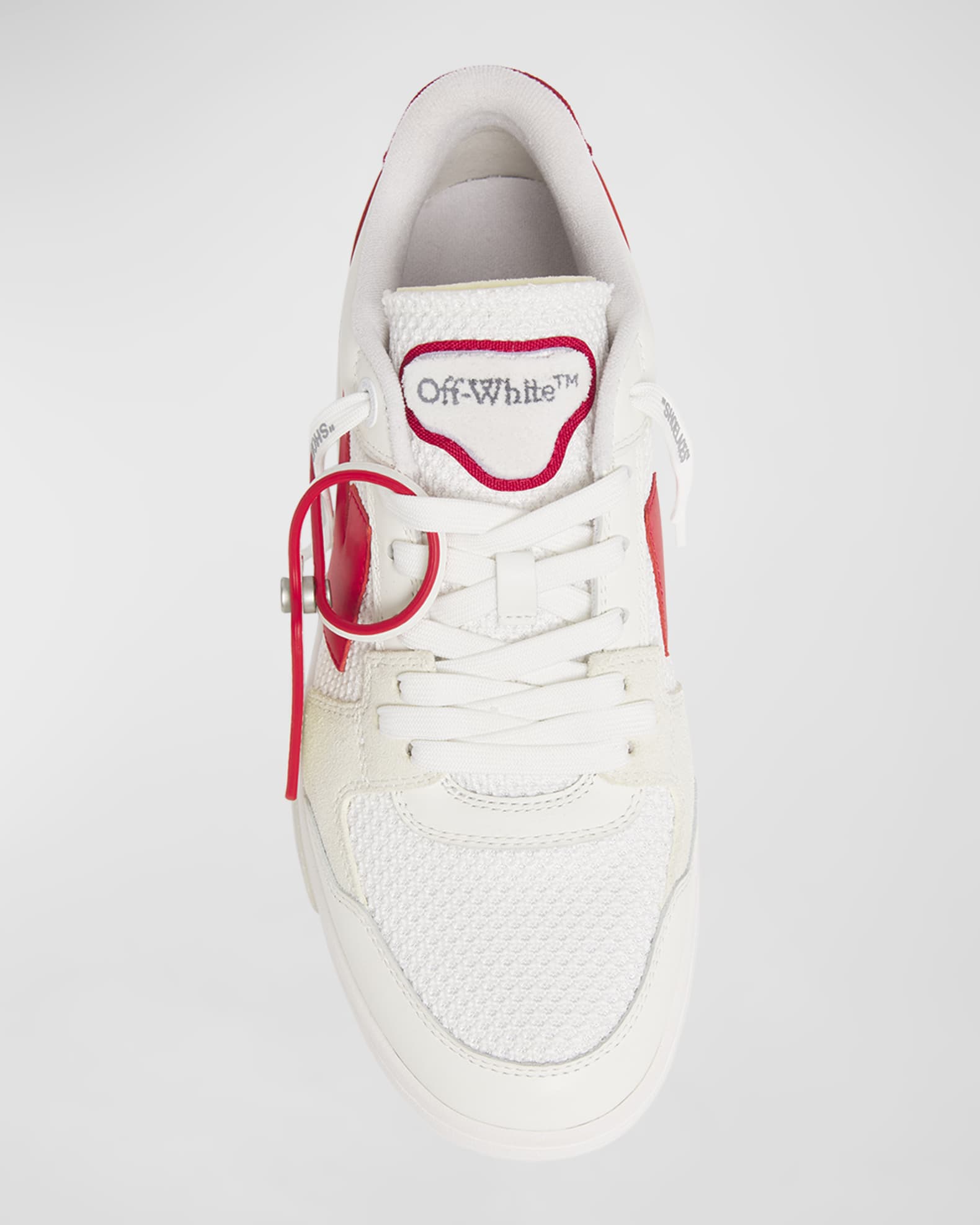 靴 Off-White (Out Of Office/white) Off-White Men's Out Of Office Clear-Sole Leather Low-Top