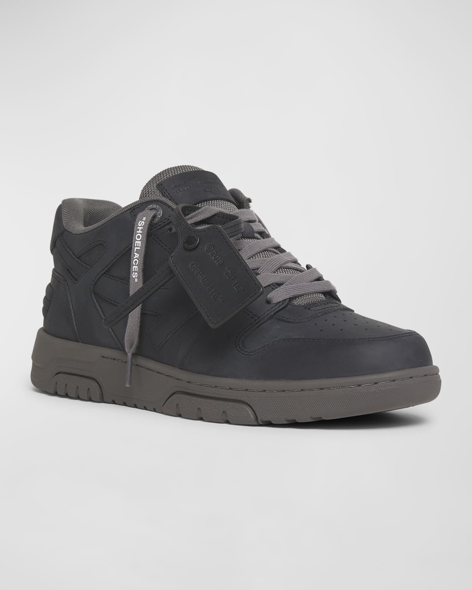 Off-White Men's Out of Office Leather Sneakers Blue