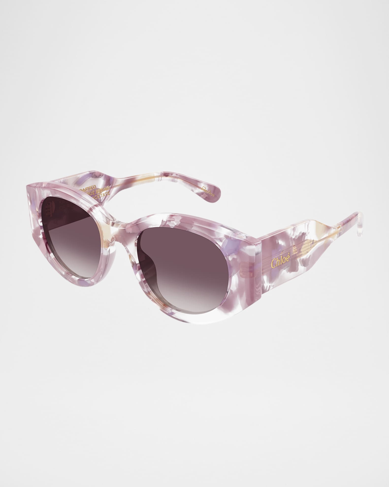 Chloe Round Acetate Sunglasses Neiman Marcus