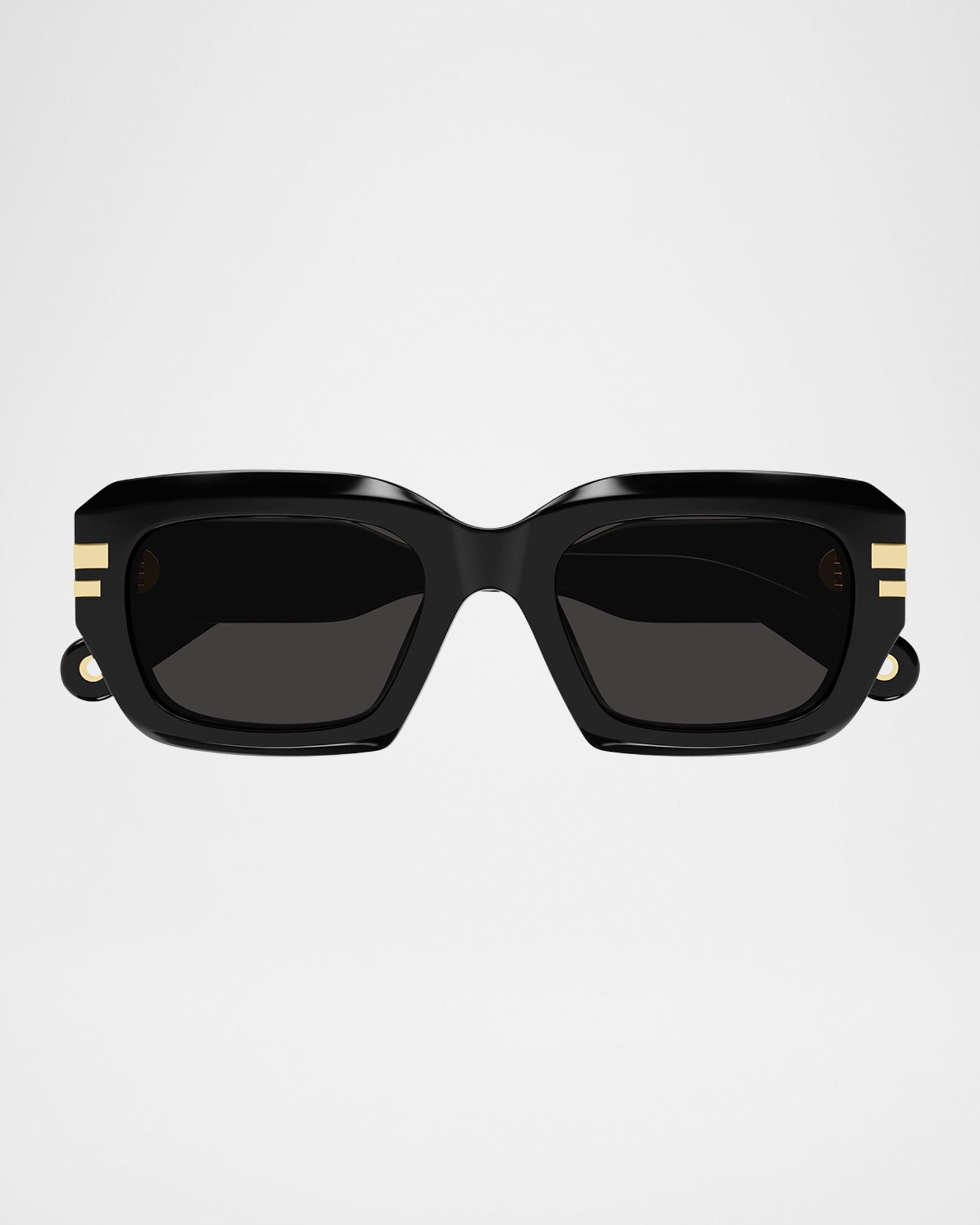 Chloe Rectangle Acetate Sunglasses | Neiman Marcus