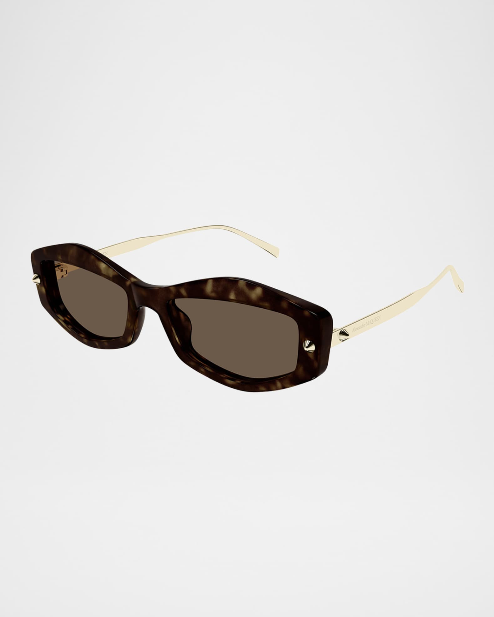 Two-Tone Rectangle Acetate Sunglasses 0