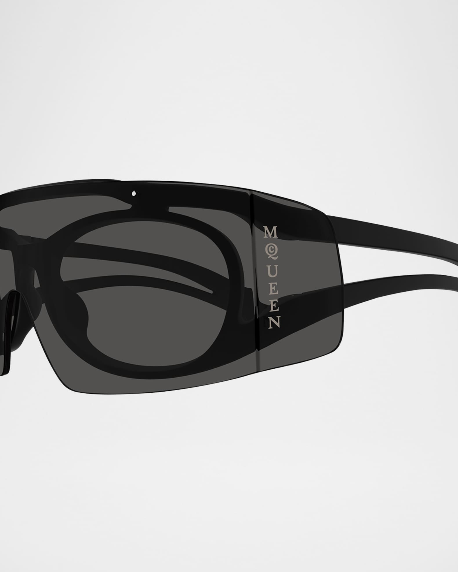 Logo-Print Shield Plastic Sunglasses 1