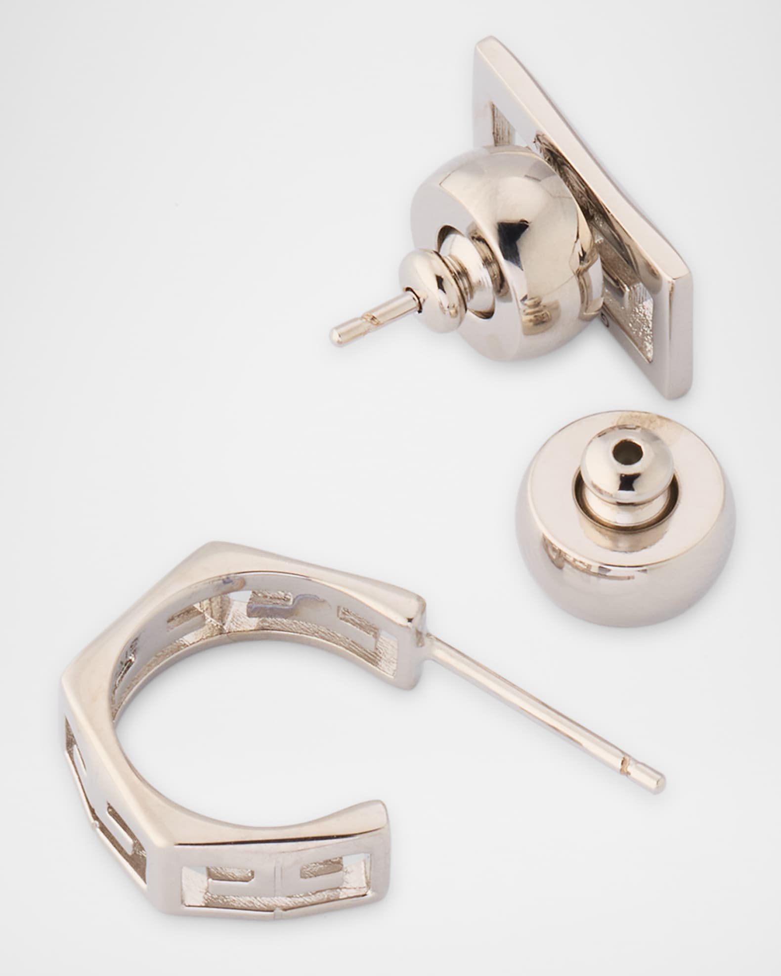 Givenchy Men's 2G Silvery Mismatch Earrings | Neiman Marcus