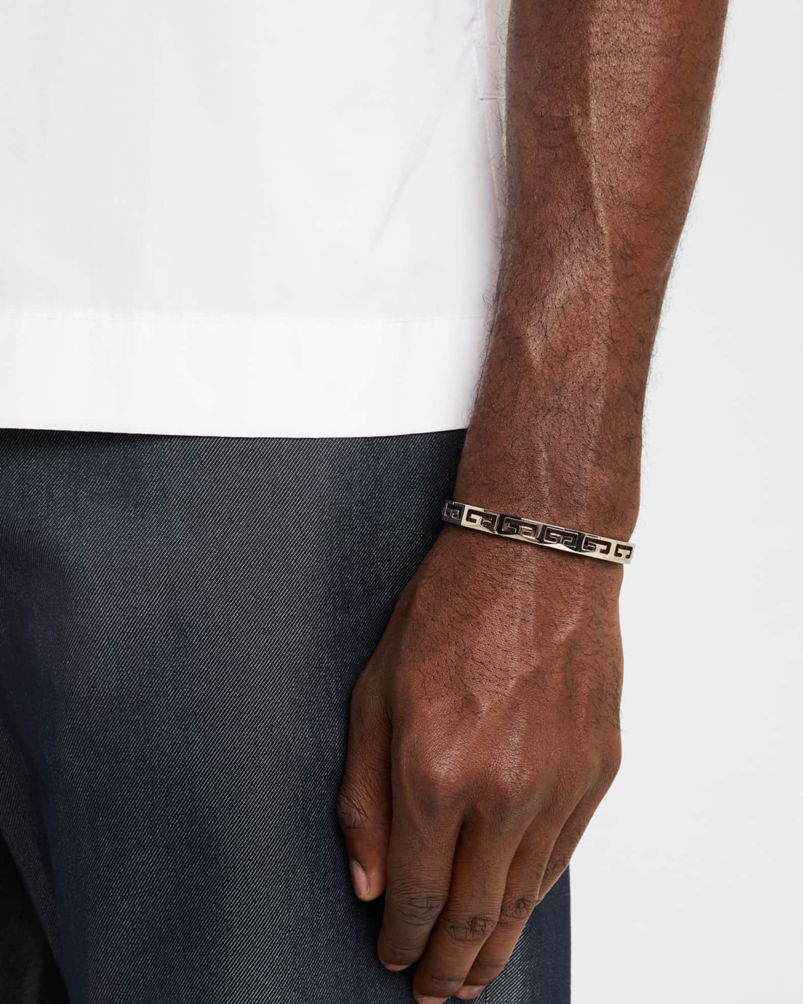Men's 2G Silvery Cuff Bracelet 1