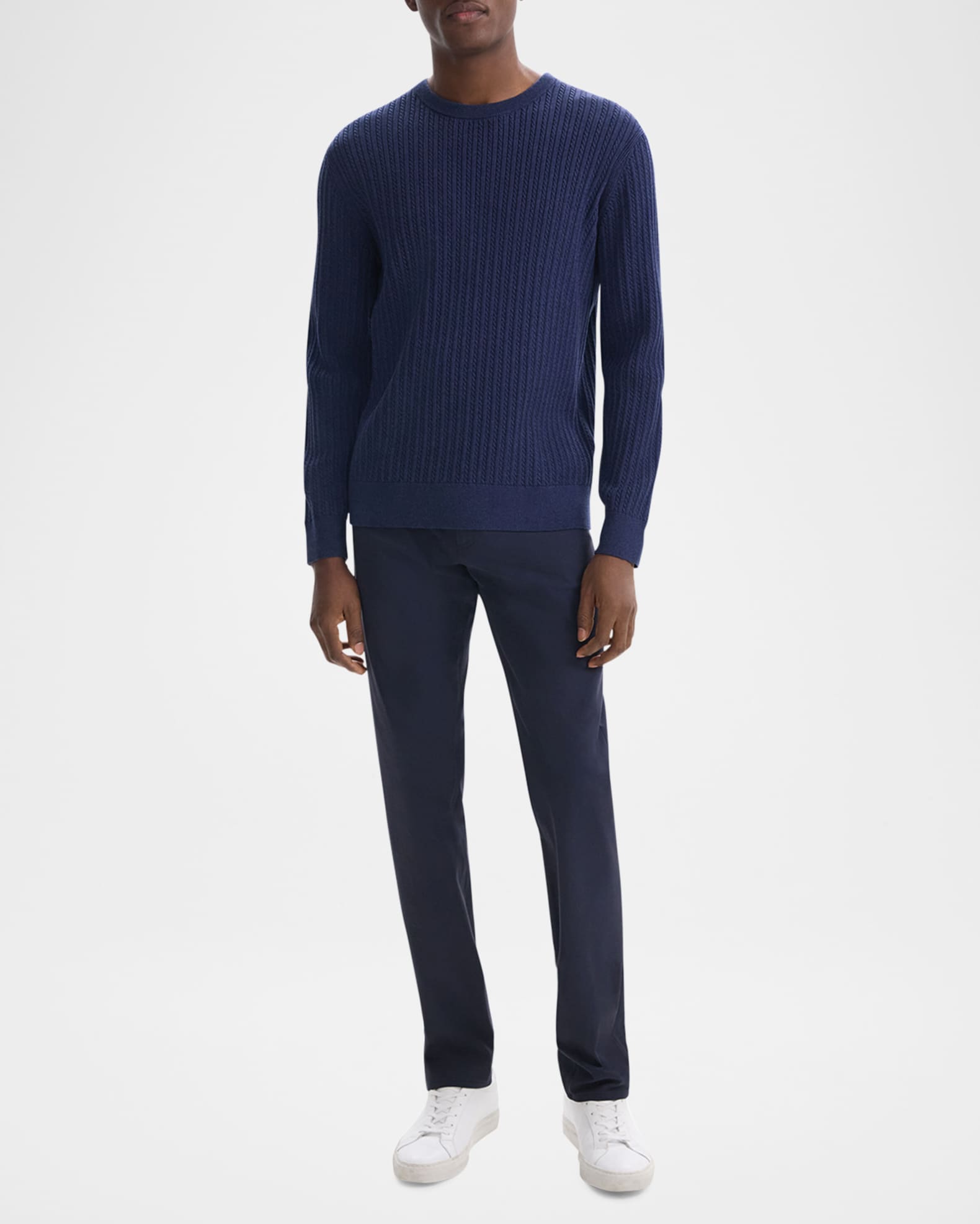 Men's Riland Cable-Knit Crewneck Sweater 1
