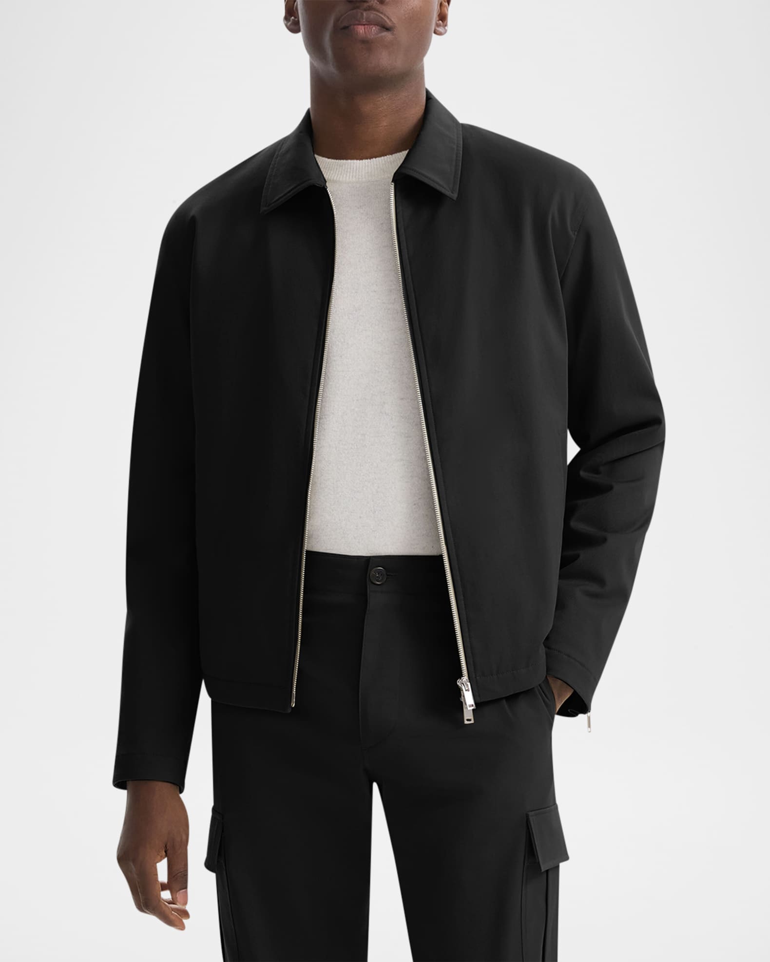 Twill blouson jacket top