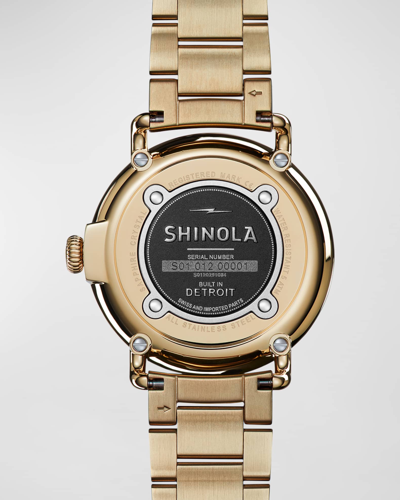 Shinola Men's Runwell GoldTone Bracelet Watch, 41mm Neiman Marcus