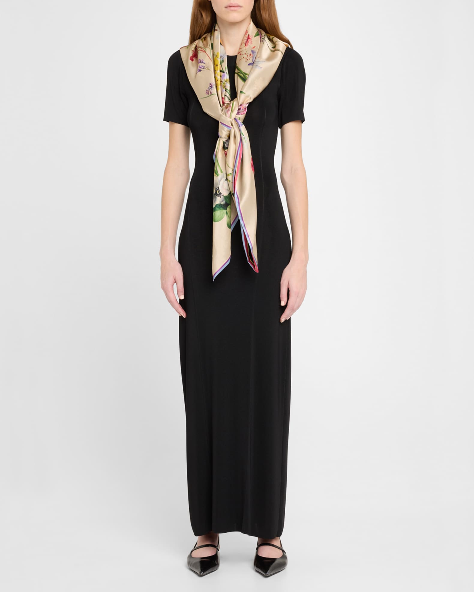Whitney Double Sided Floral-Print Scarf 1