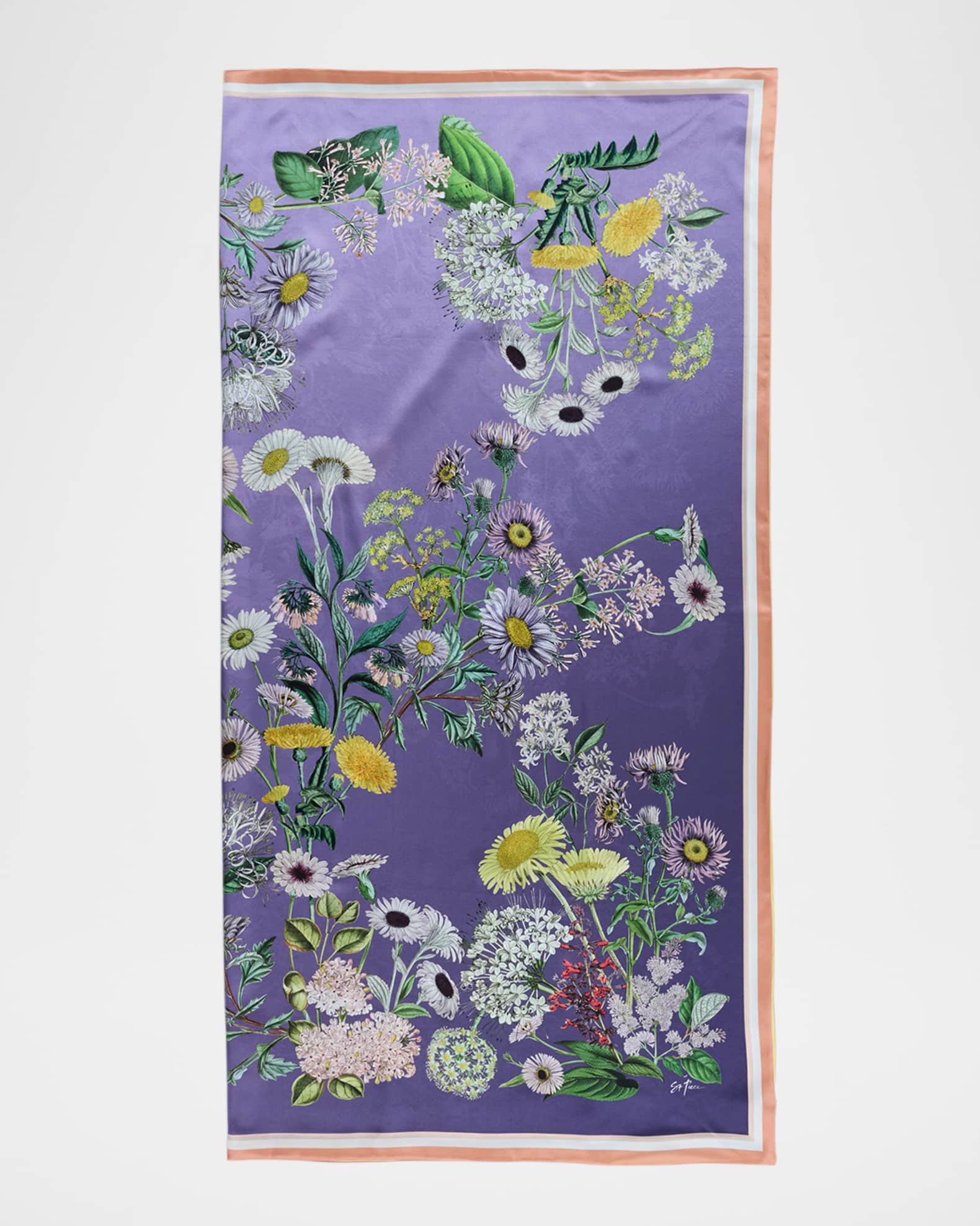 Yuri Double Sided Floral-Print Scarf 0