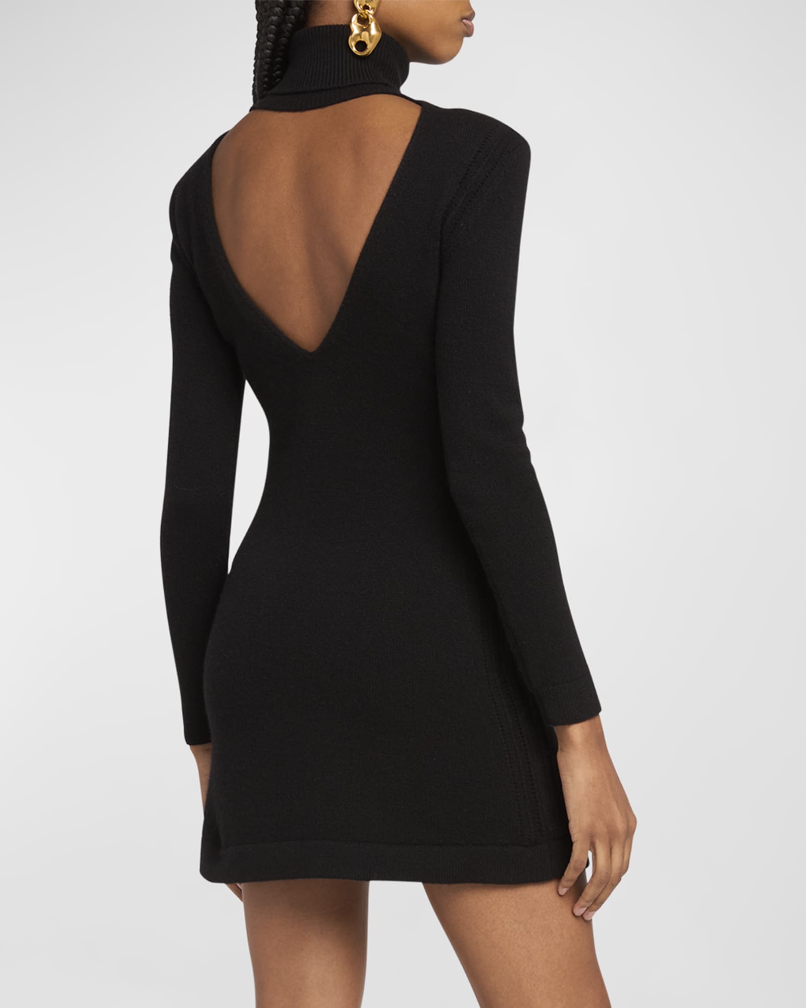 Open back turtleneck dress top