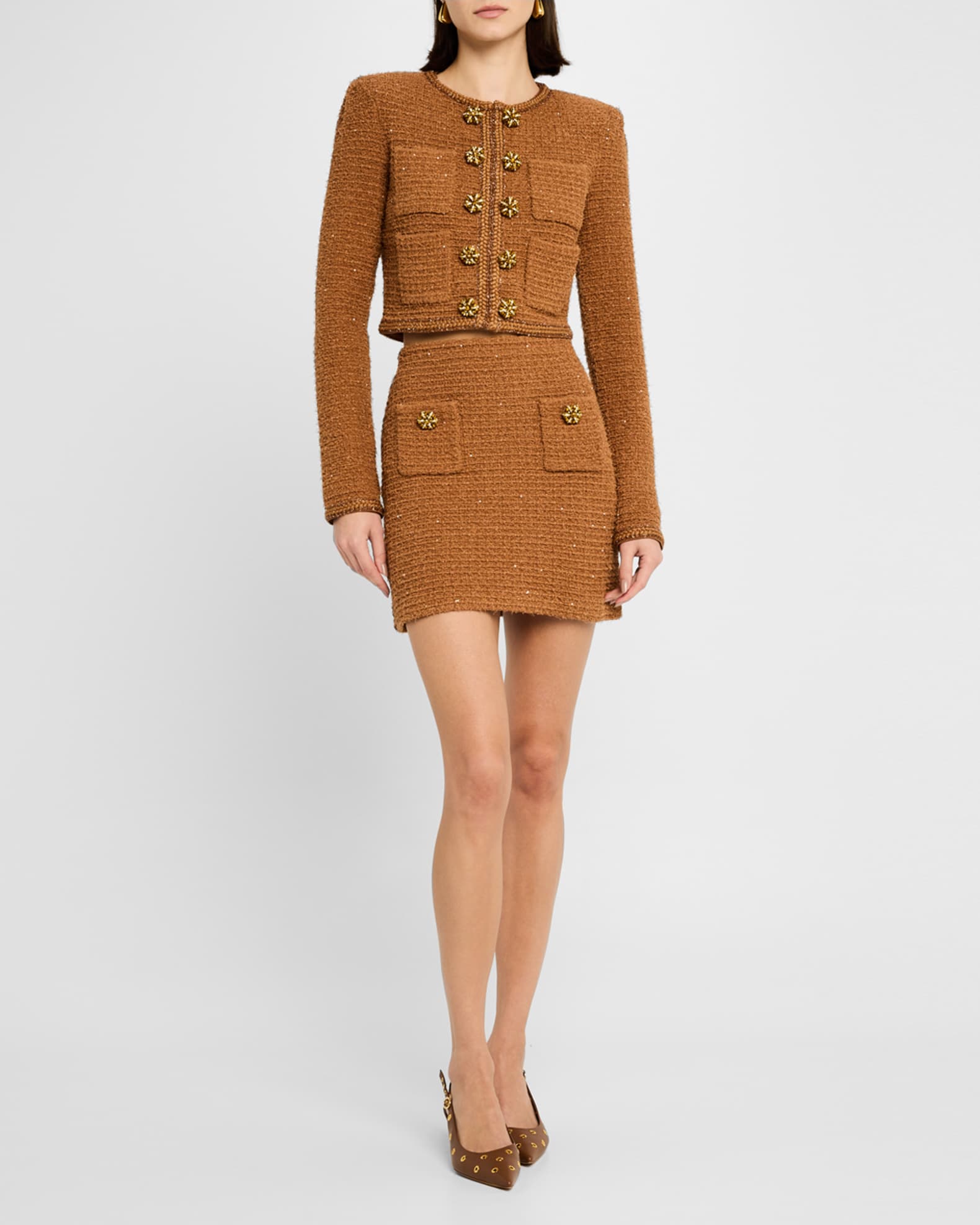 Textured Knit Mini Skirt 1