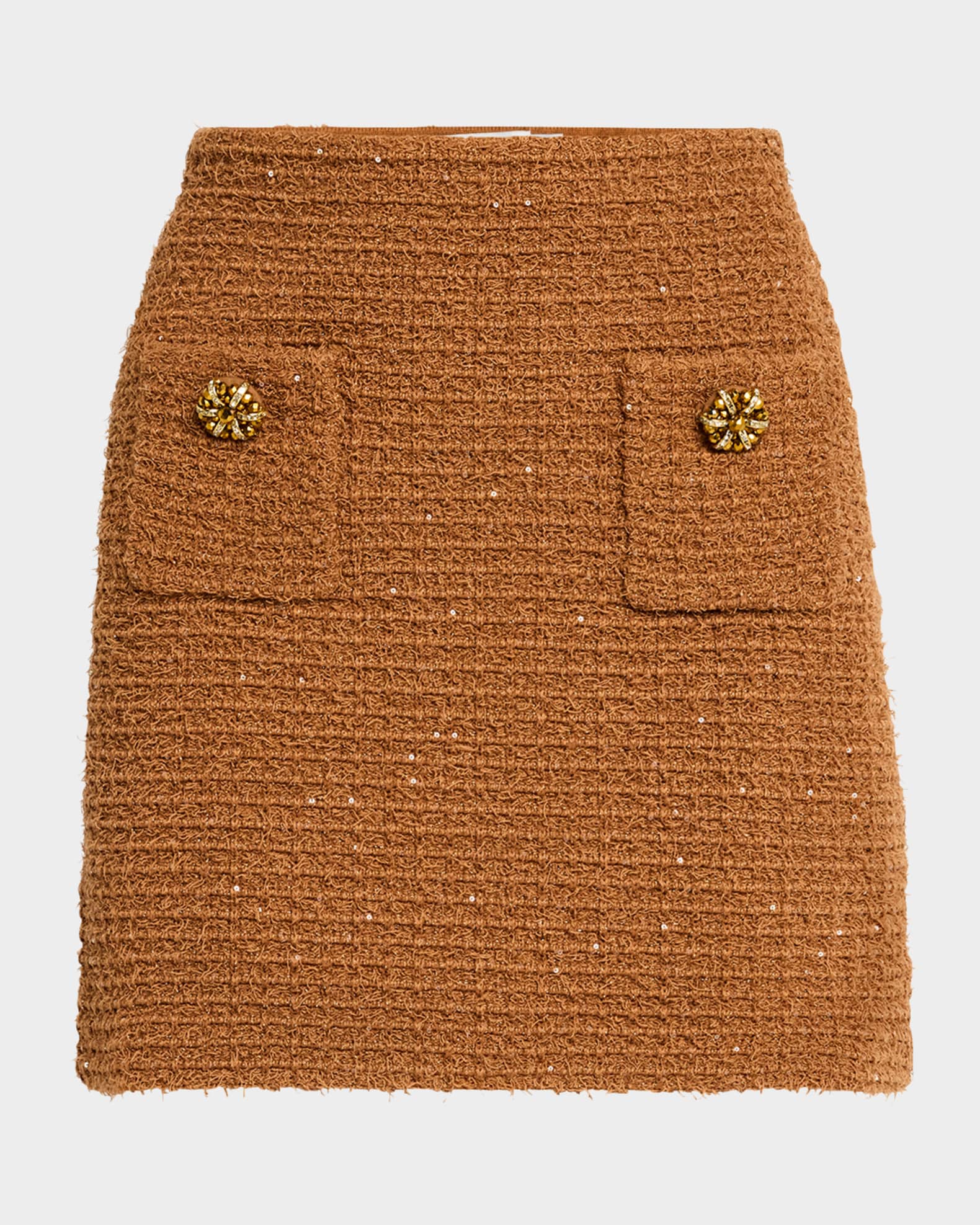 Textured Knit Mini Skirt 0
