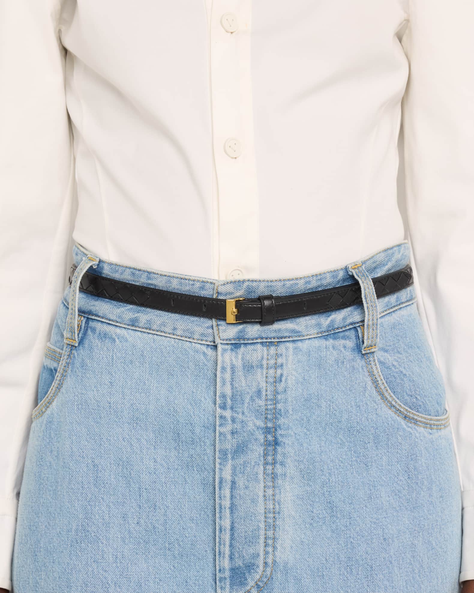 Bottega Veneta Knot Buckle Medium Calf Leather Belt | Neiman