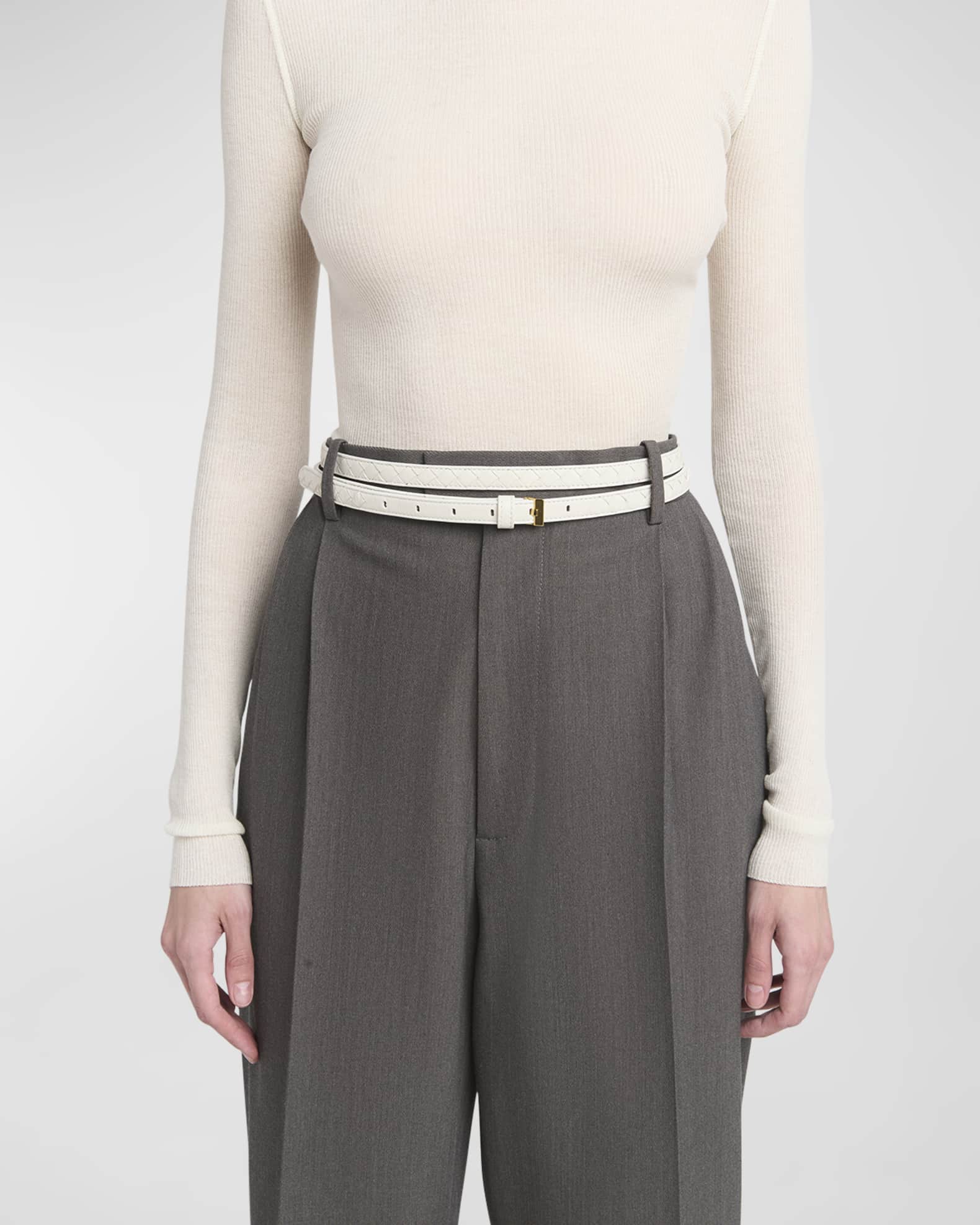 【送料&関税込】Bottega Veneta Thin Belt In Calfskin Bottega Veneta Thin Belt In Calfskin | italist