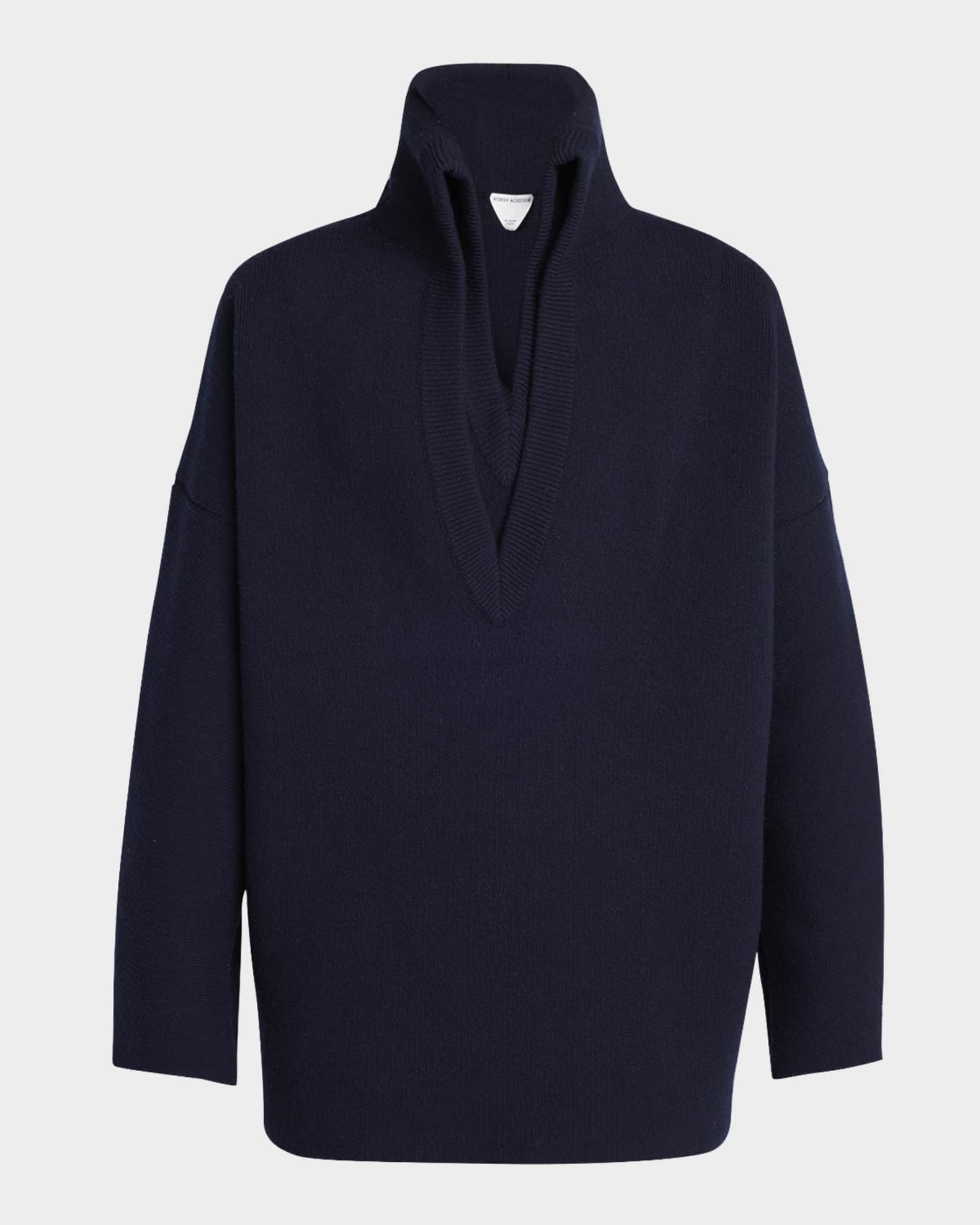Men's Compact Wool Double V-Neck Sweater 0