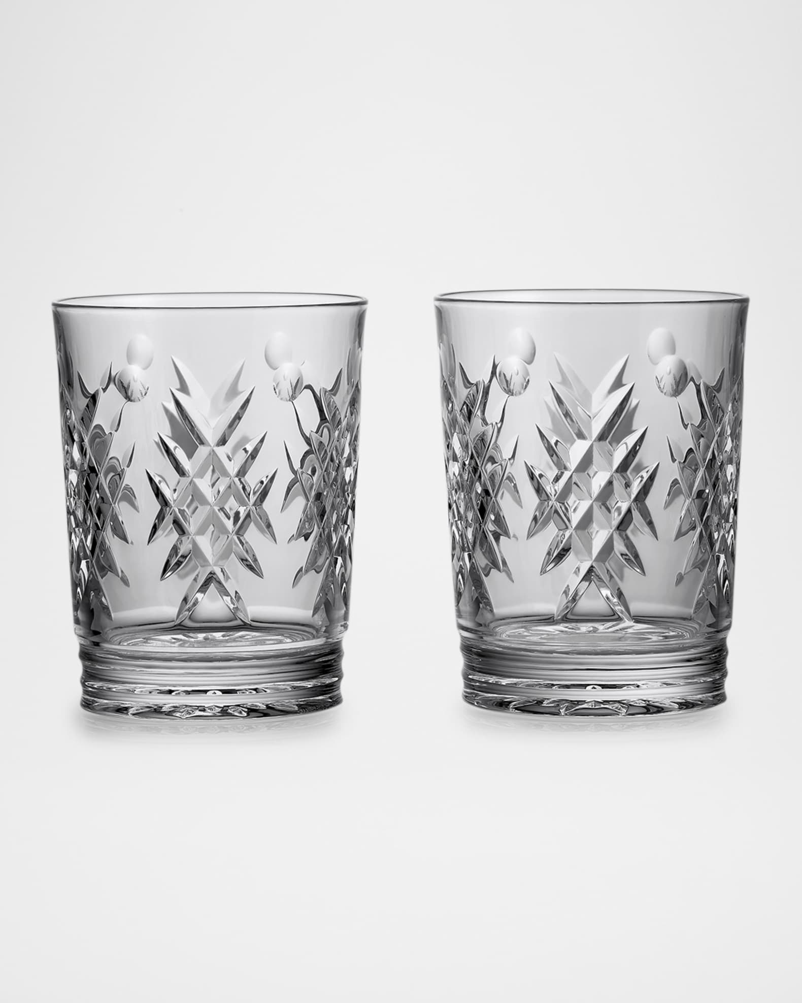 Winter Wonders Holly 13.5 oz. Double Old-Fashioned Glasses, Set of 2 0