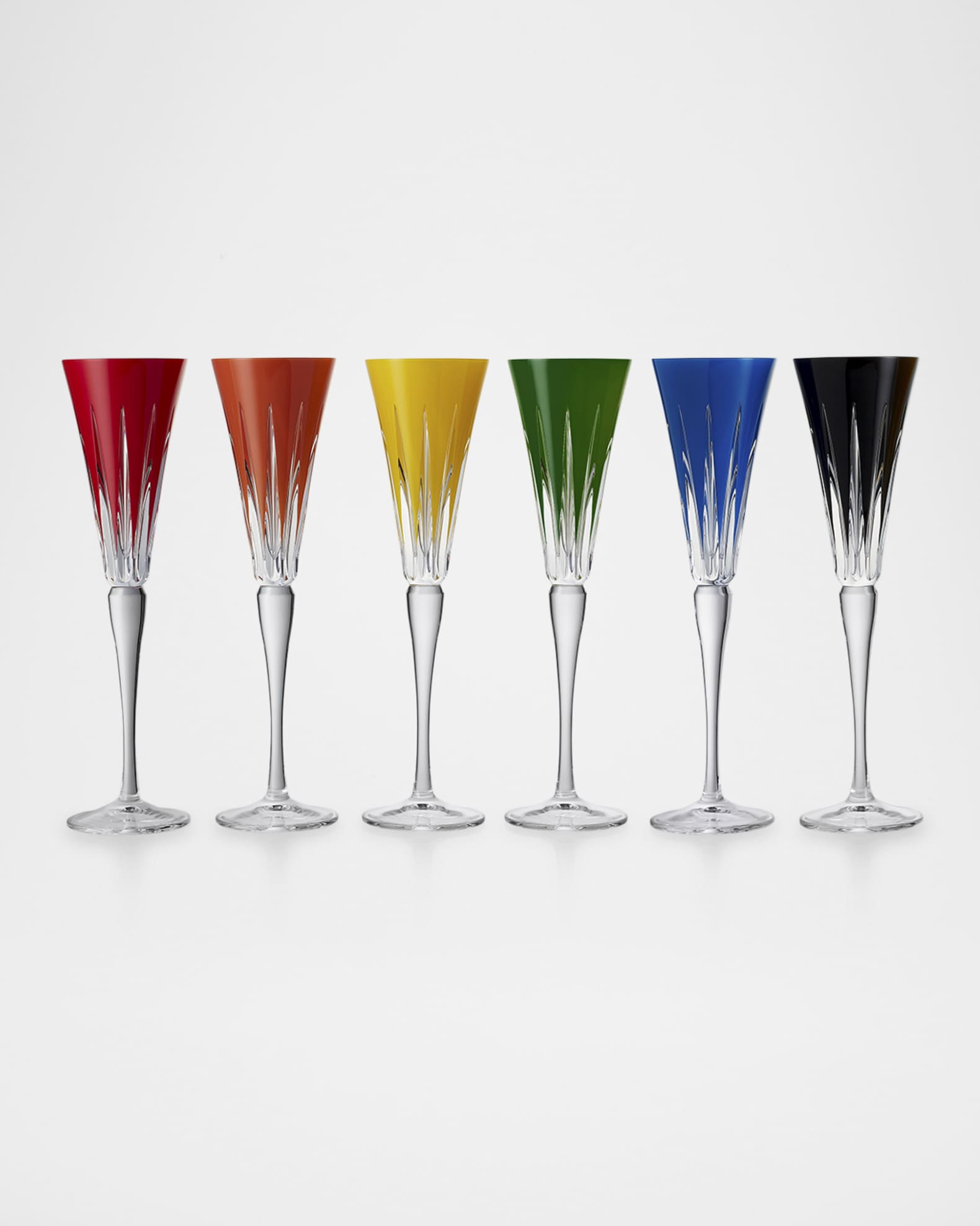 New Year Firework 5.9 oz. Champagne Flutes, Set of 6 0