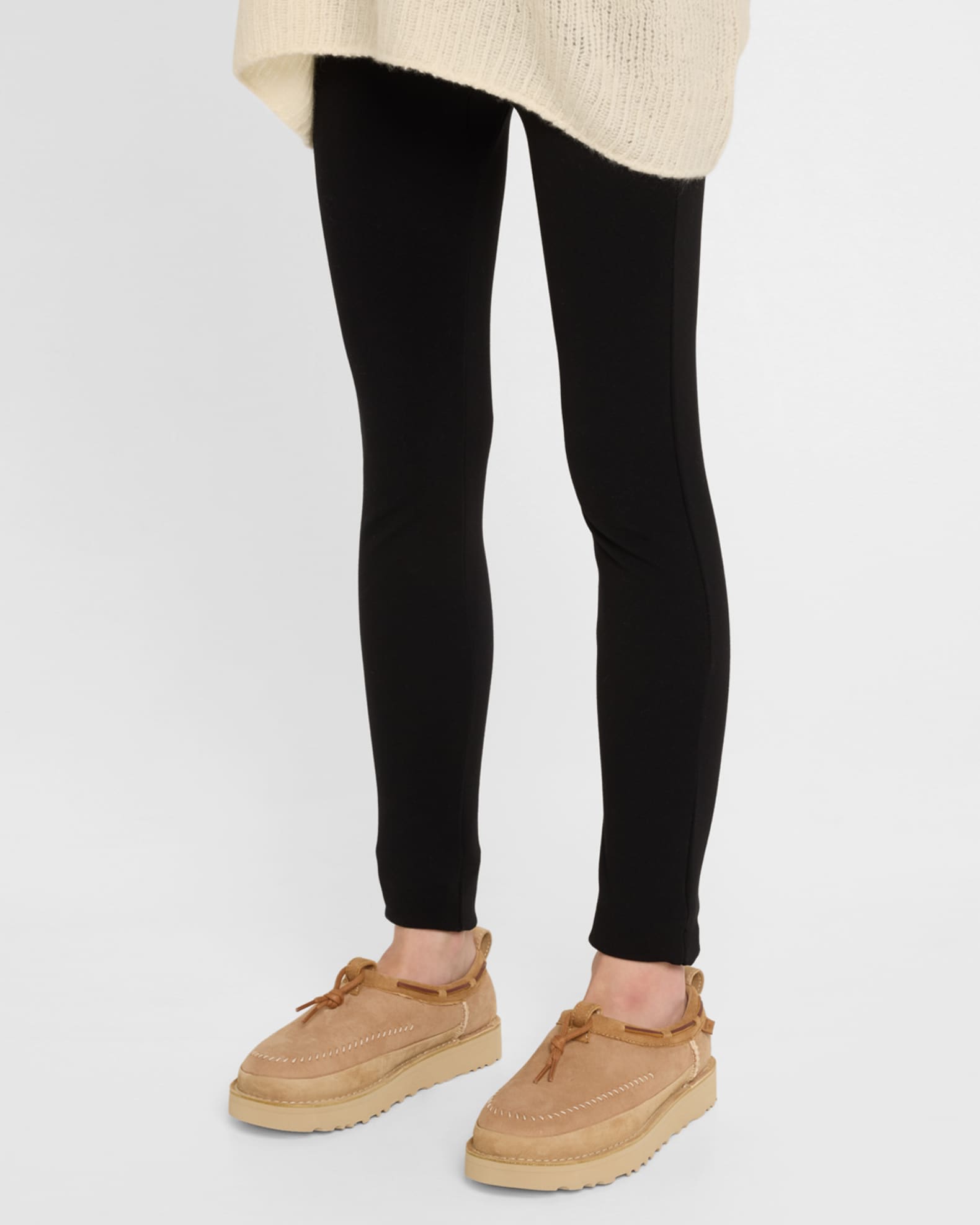 Tasman Suede Shearling Moc Slippers 1
