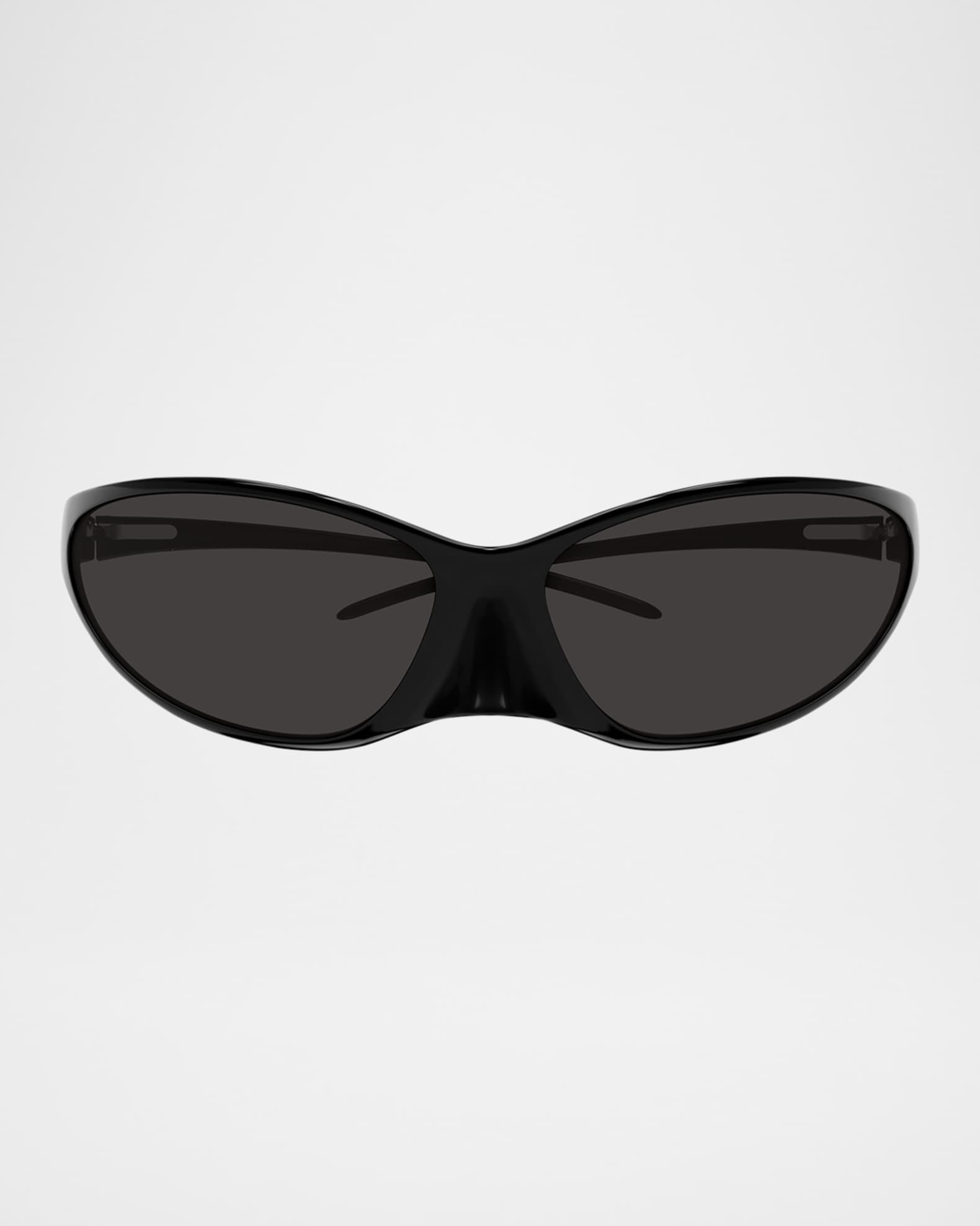 BALENCIAGA WRAP D-FRAME サングラス ブラック Balenciaga Black Wrap D-Frame Sunglasses Balenciaga