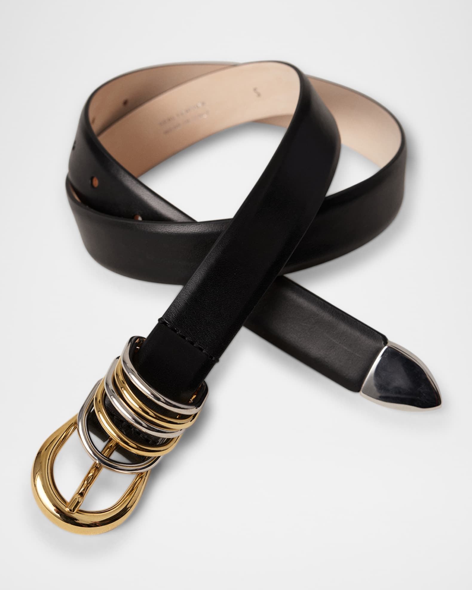 Dehanche Hollyhock Mix Metal Leather Belt | Neiman Marcus