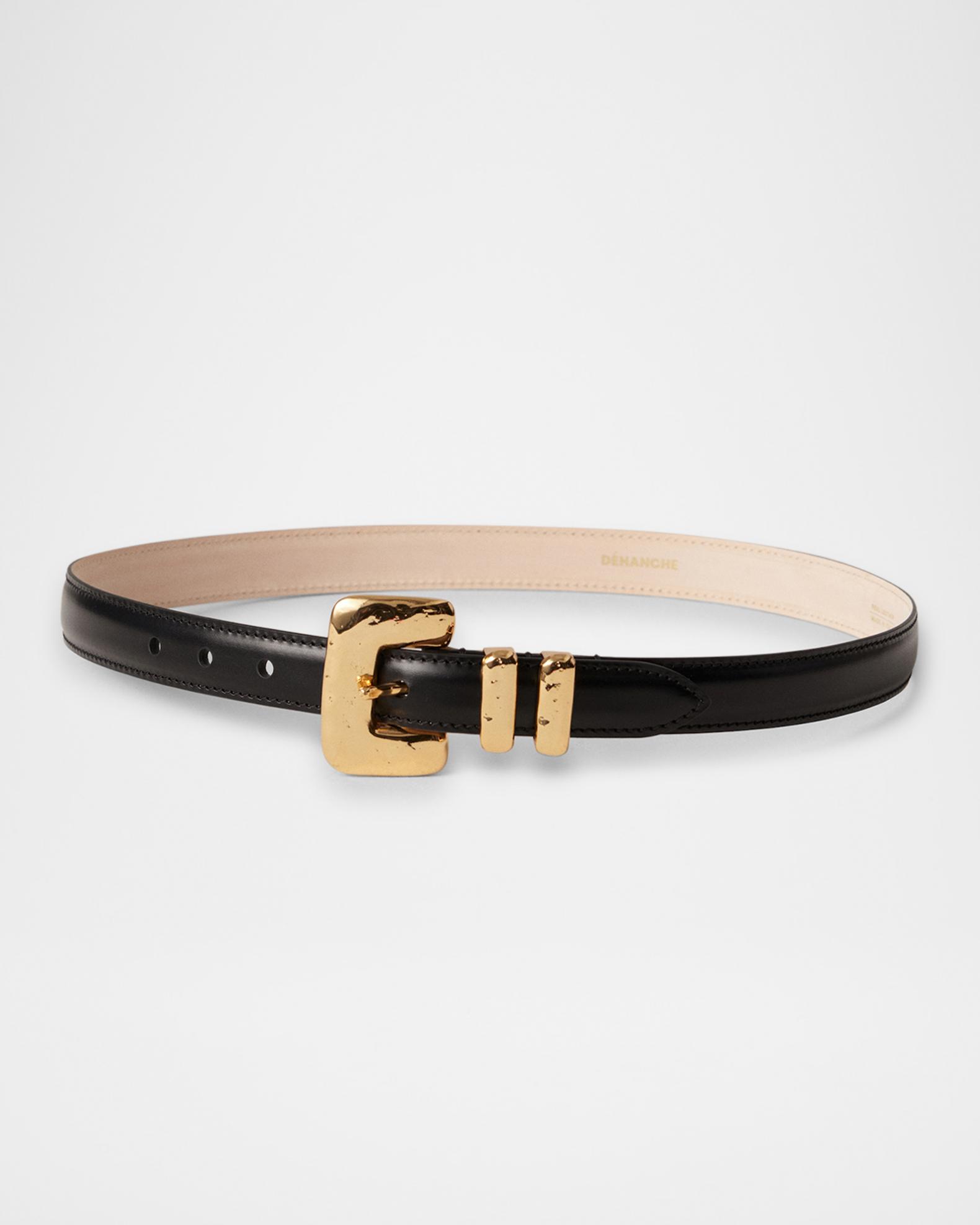 Dehanche Tetra Buckle Leather Belt | Neiman Marcus display picture 3