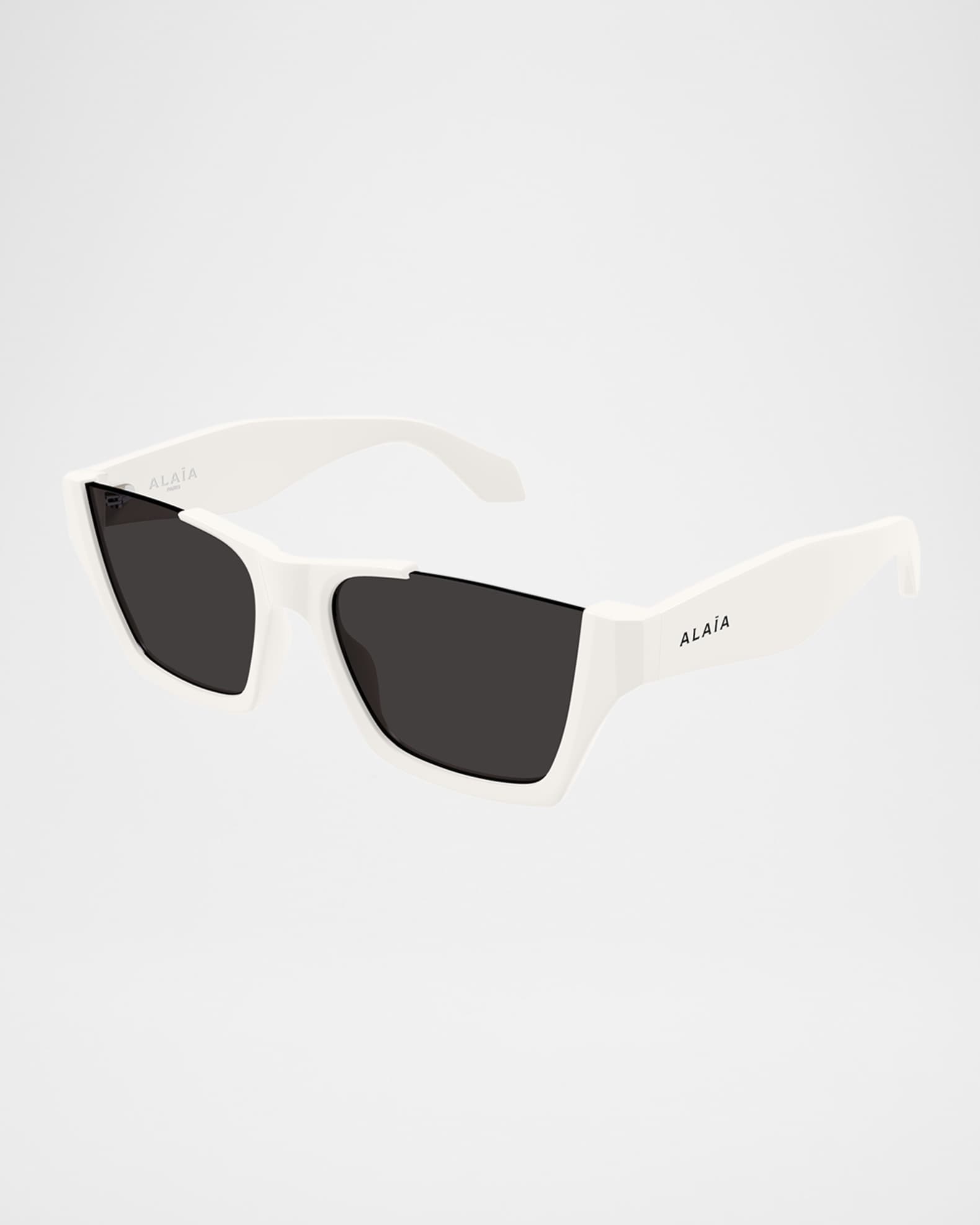 ALAIA アライア 矩形フレム サンクラス AA0081S0 003 ALAIA AA0081S Rectangle Acetate Sunglasses | Neiman Marcus