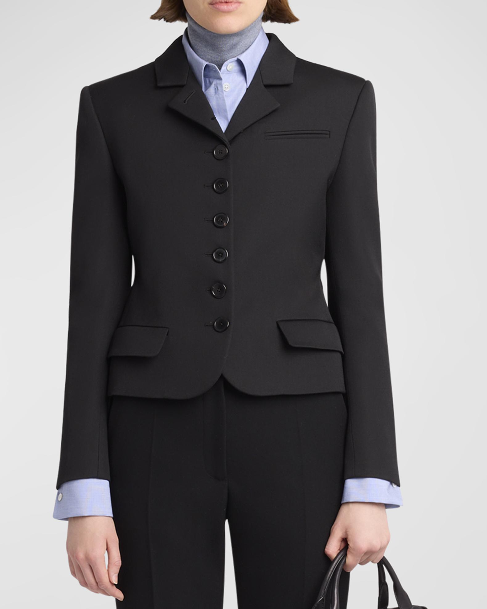 THE ROW Fletcher Single-Breasted Wool Jacket | Neiman Marcus