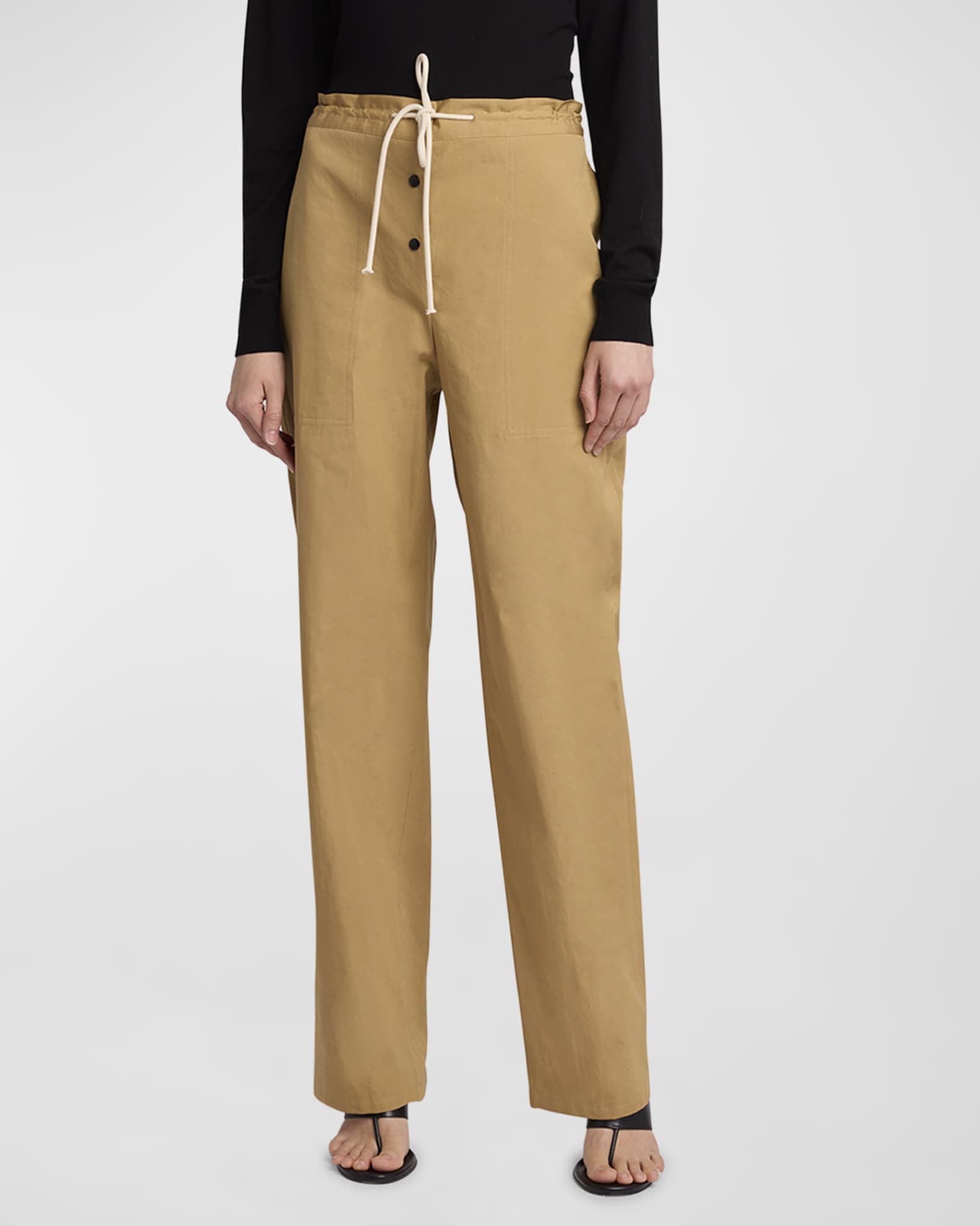 THE ROW Bonnette Technical Cotton Pants | Neiman Marcus