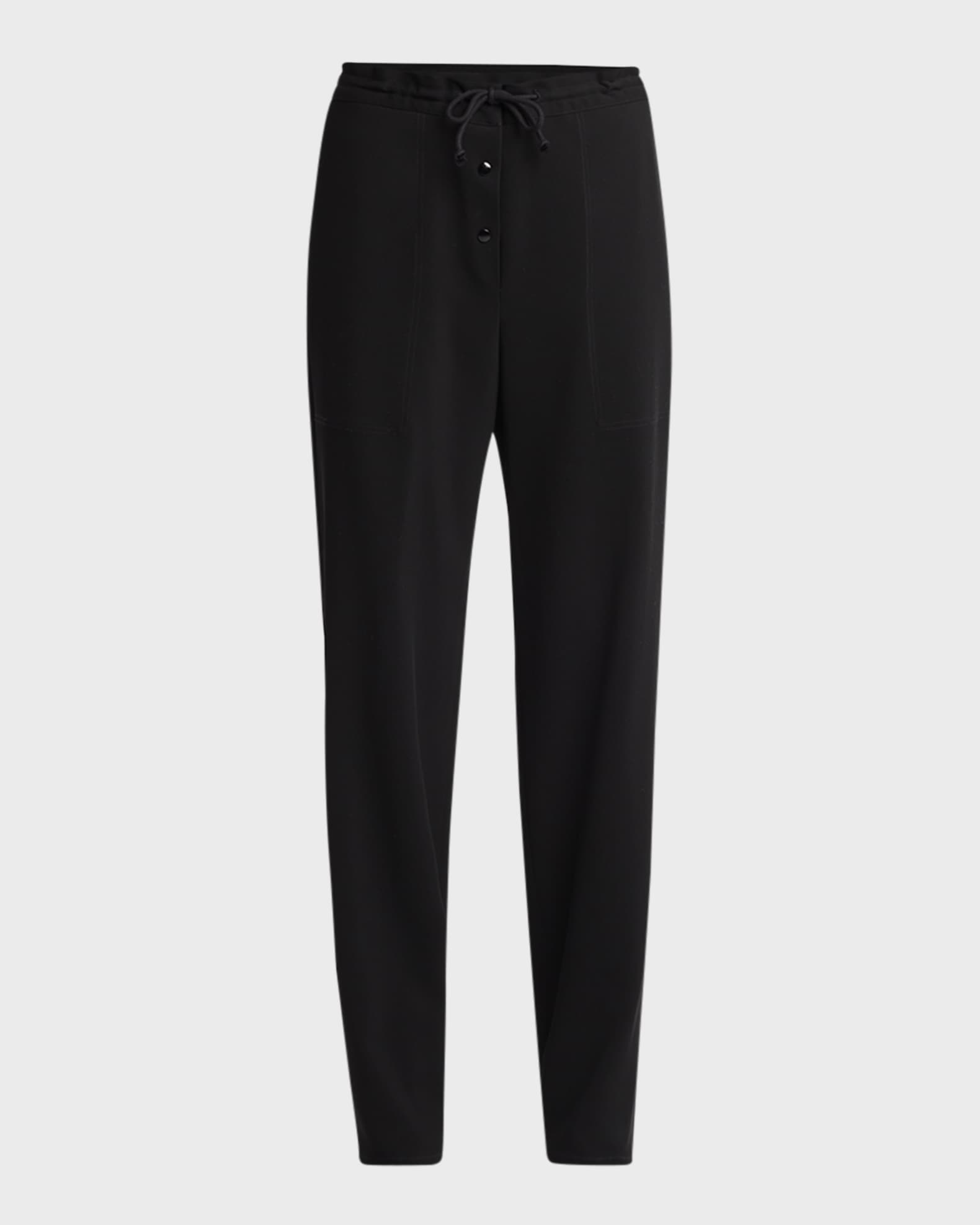 Prada calpak Black Crepe Drawstring Joggers
