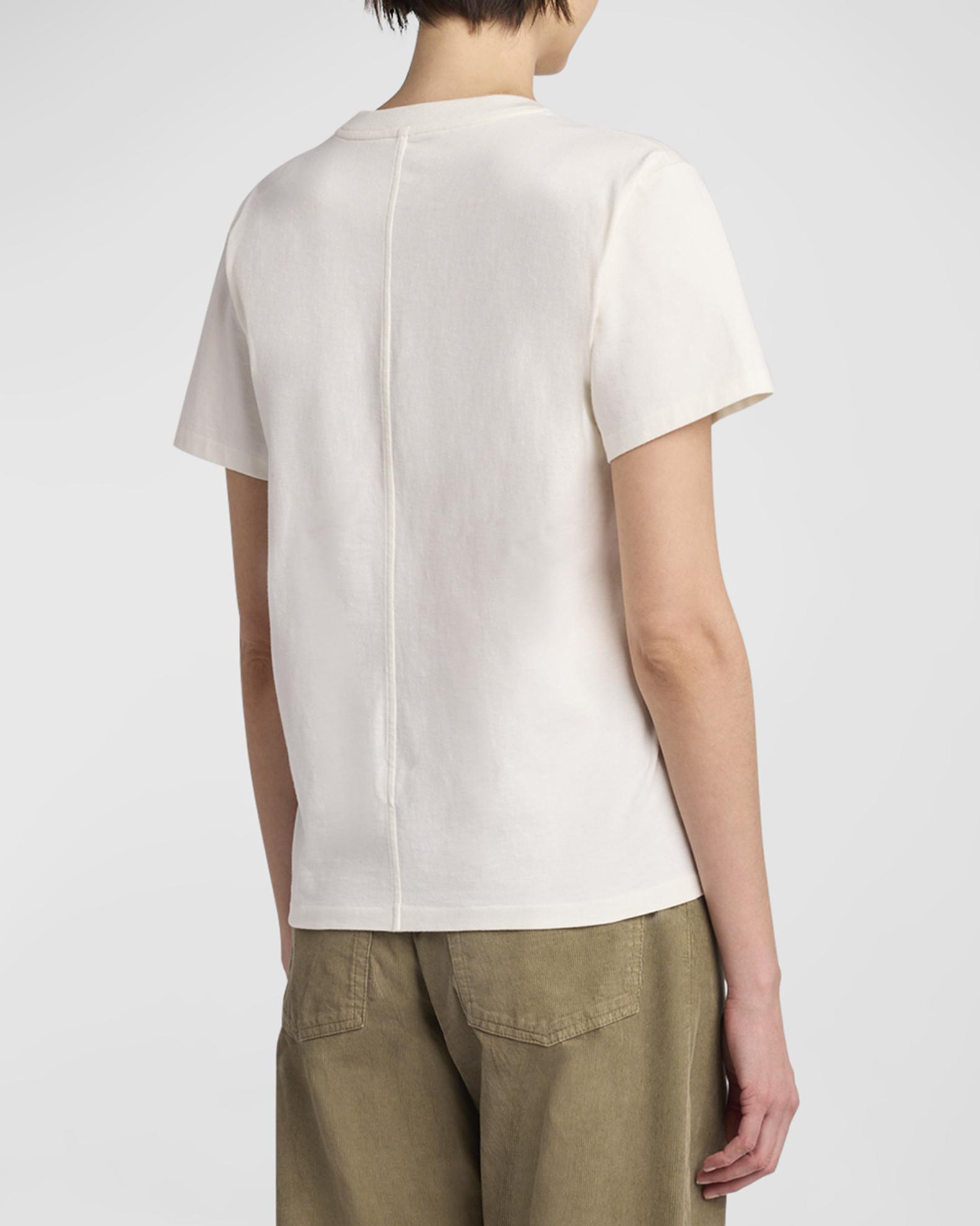 THE ROW Calibi Brushed Cotton Silk Jersey T-Shirt | Neiman Marcus