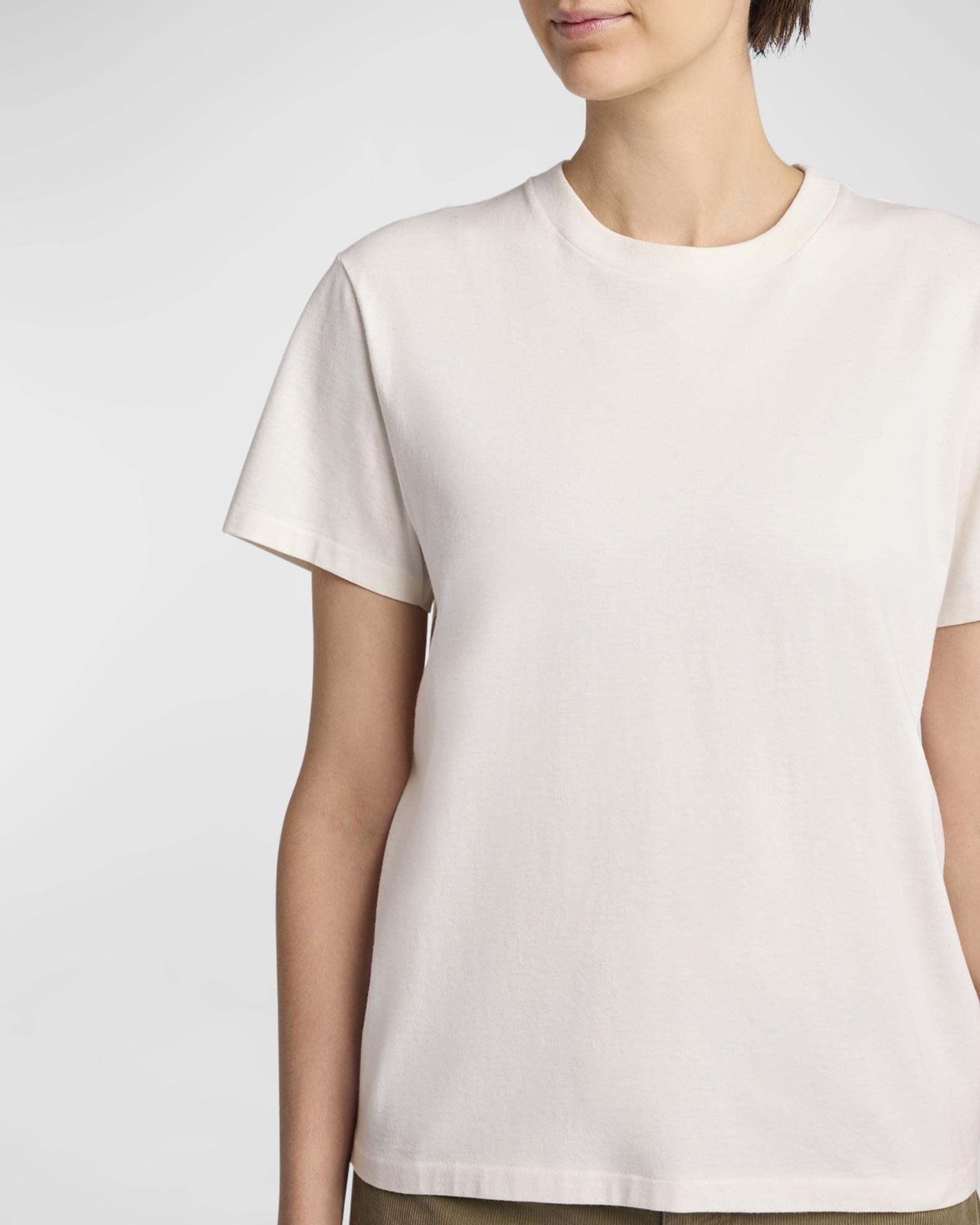 THE ROW Calibi Brushed Cotton Silk Jersey T-Shirt | Neiman Marcus
