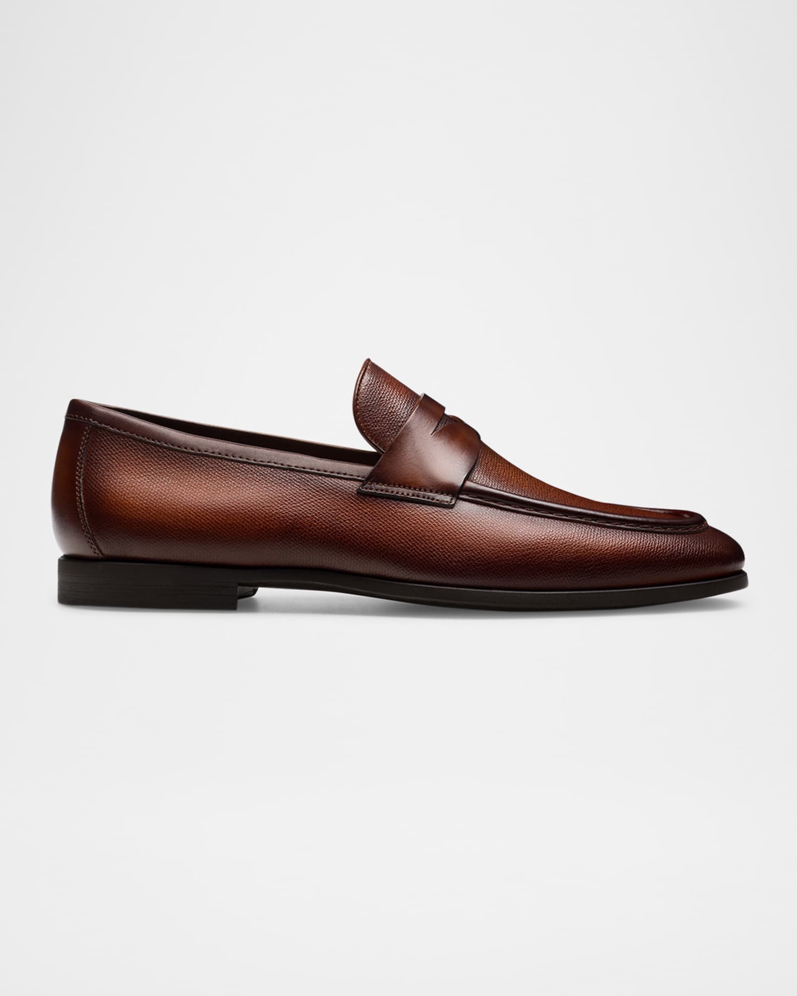 Men's Dumas Textured Leather Penny Loafers 0