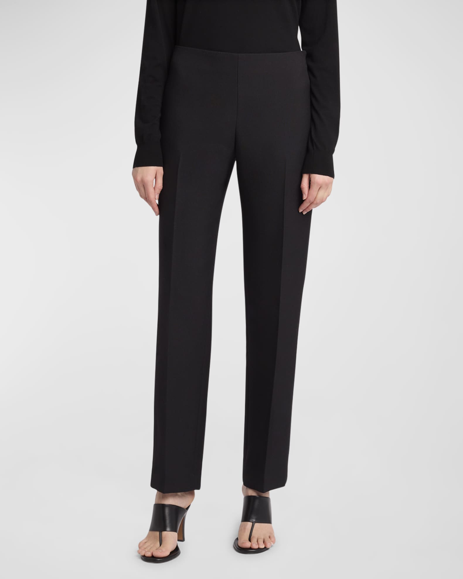 Vesco Straight-Leg Ankle Wool Pants 1