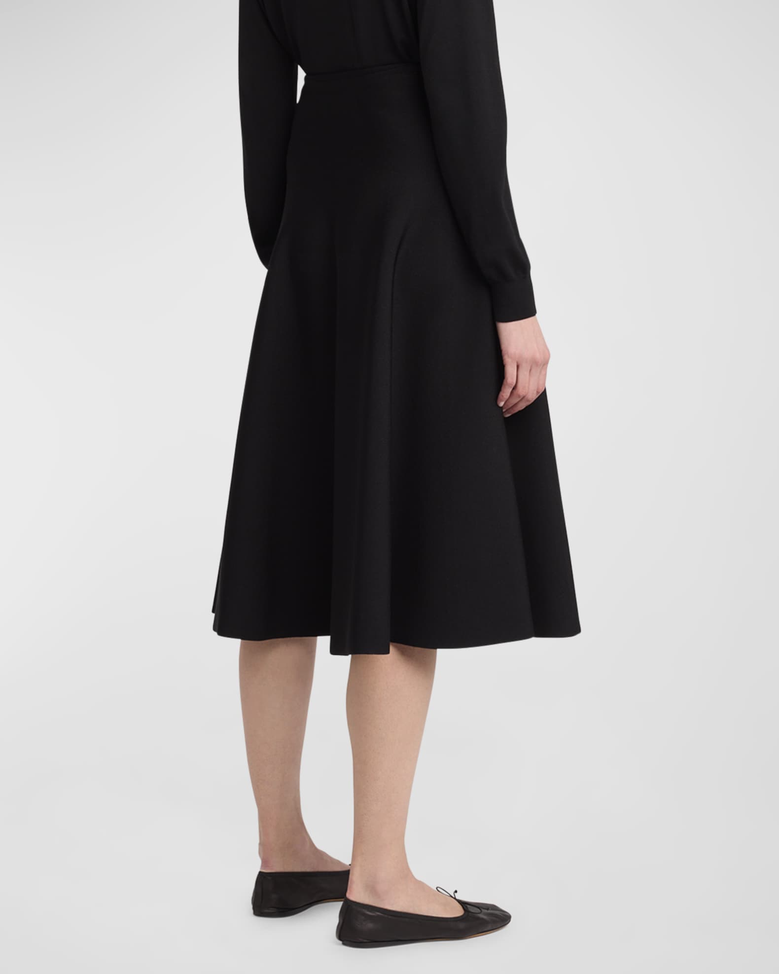 THE ROW Harley Midi A-Line Skirt | Neiman Marcus
