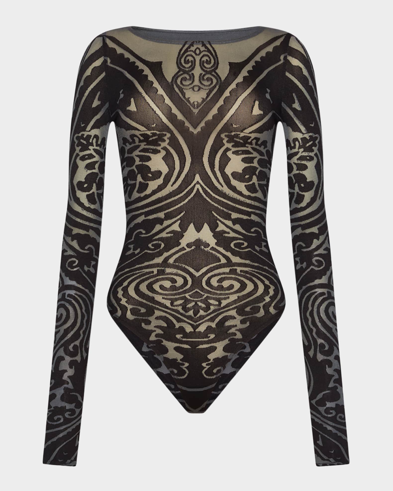 x Etro Tattoo String Bodysuit 0