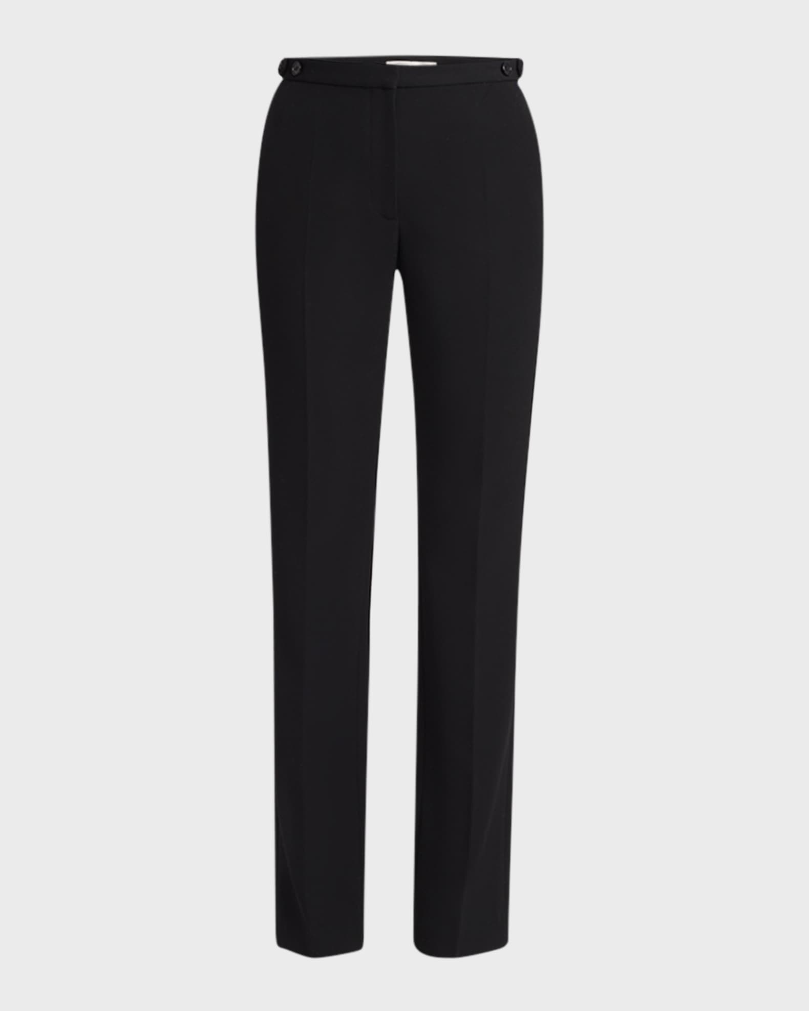 Jesse Straight-Leg Crepe Pants 0