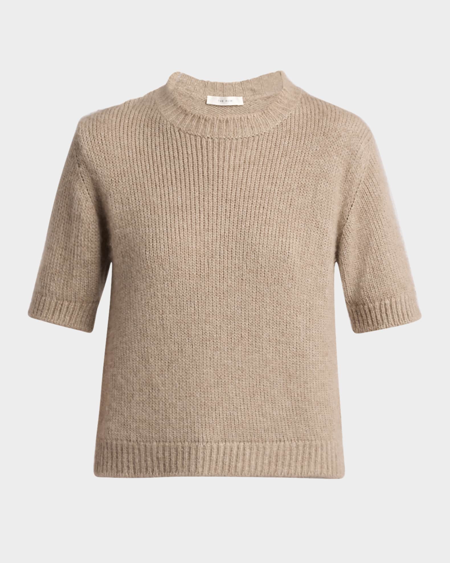 Hibiscus Cashmere Short-Sleeve Sweater 0
