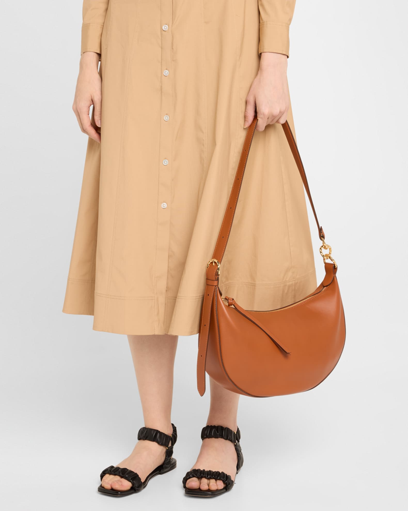 Twyla Small Calf Leather Hobo Bag 1