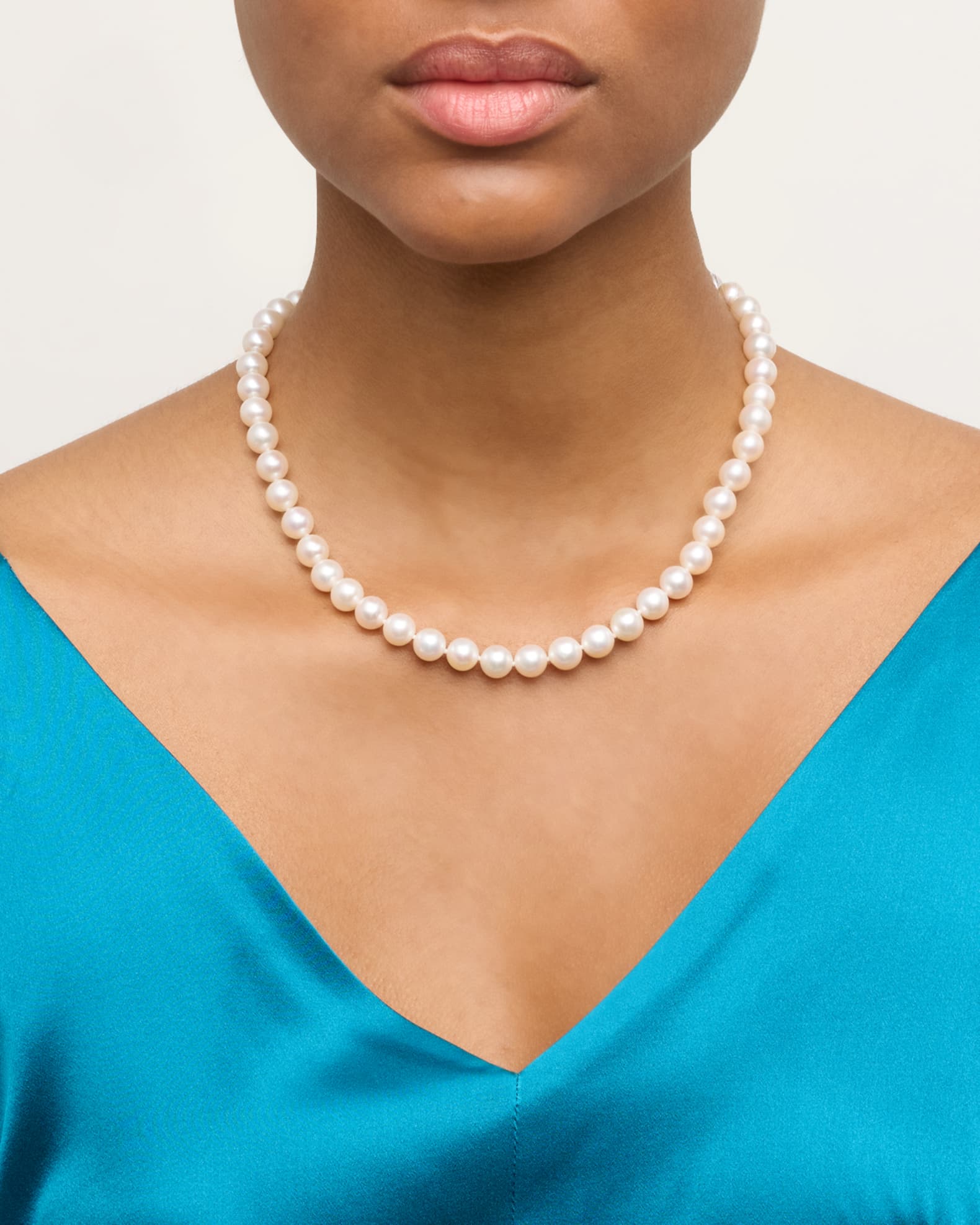 19K Freshwater Pearl Necklace with Bettina Clasp 1
