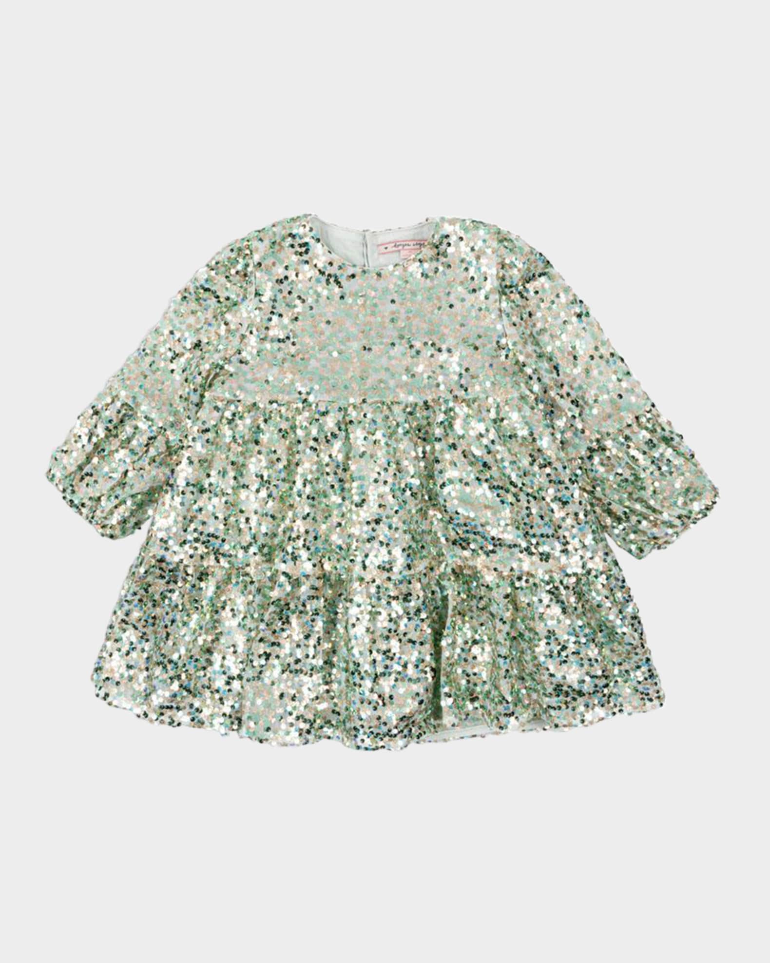 Girl's Lila Sequin Dress, Size 18M-10 0