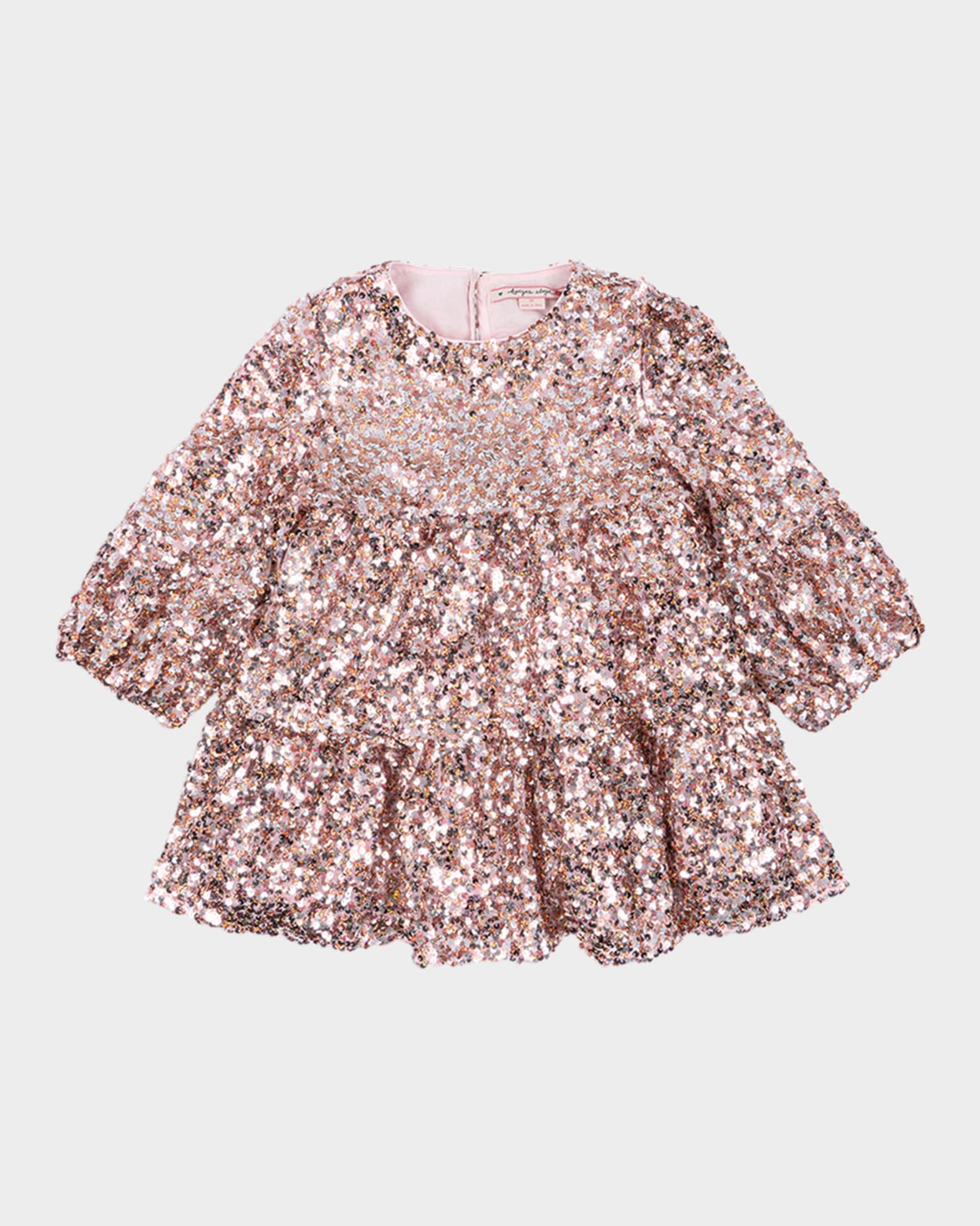 Girl's Lila Sequin Dress, Size 18M-10 0