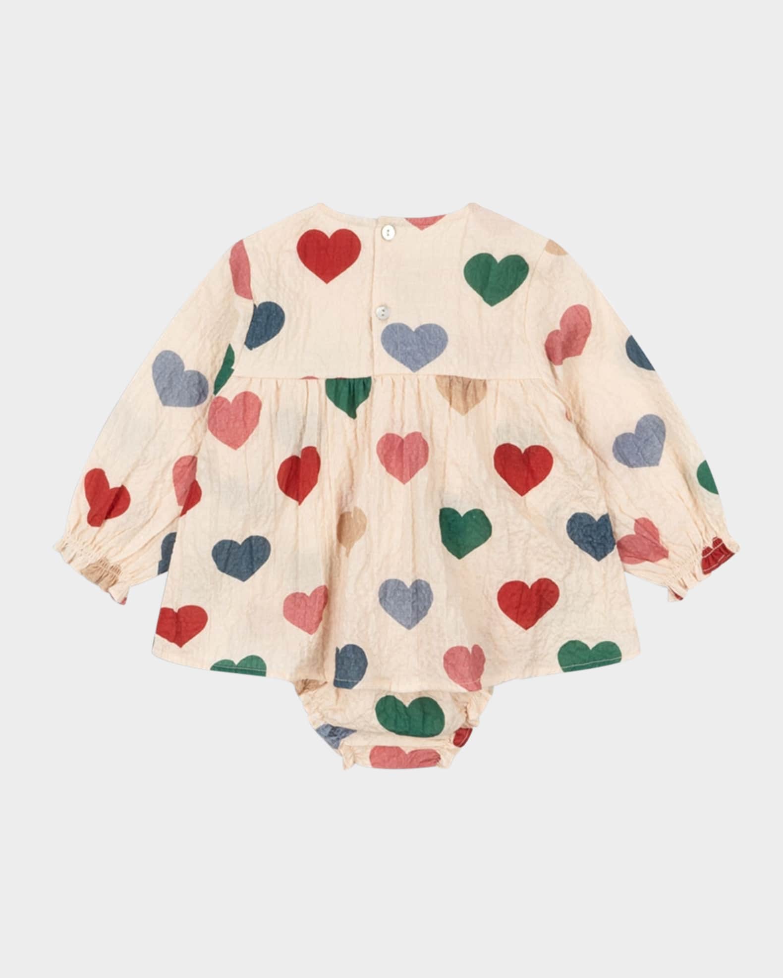 Konges Slojd Elin Romper - Coeur Rose Coloré
