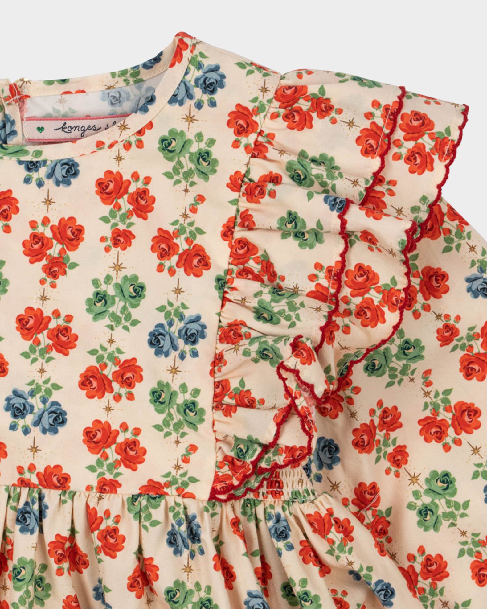 Girl's Scallop Trim Day Dress, Size 18M-10 1